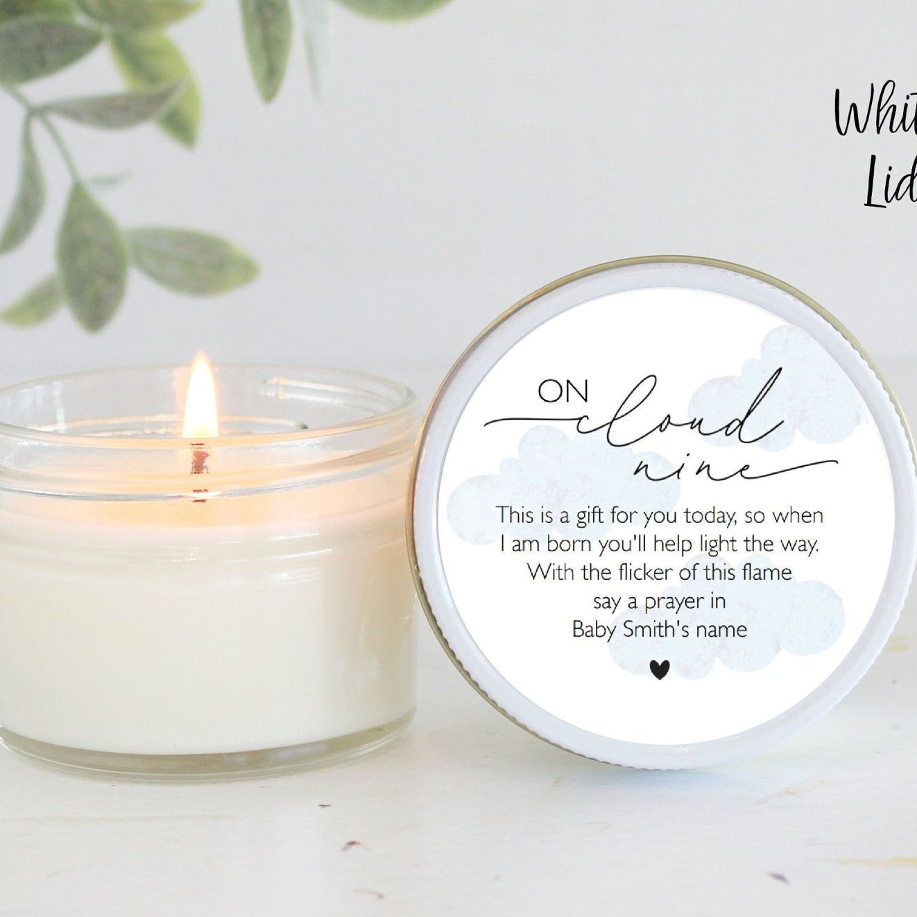 On Cloud Nine Baby Shower Favors - The Dancing Wick