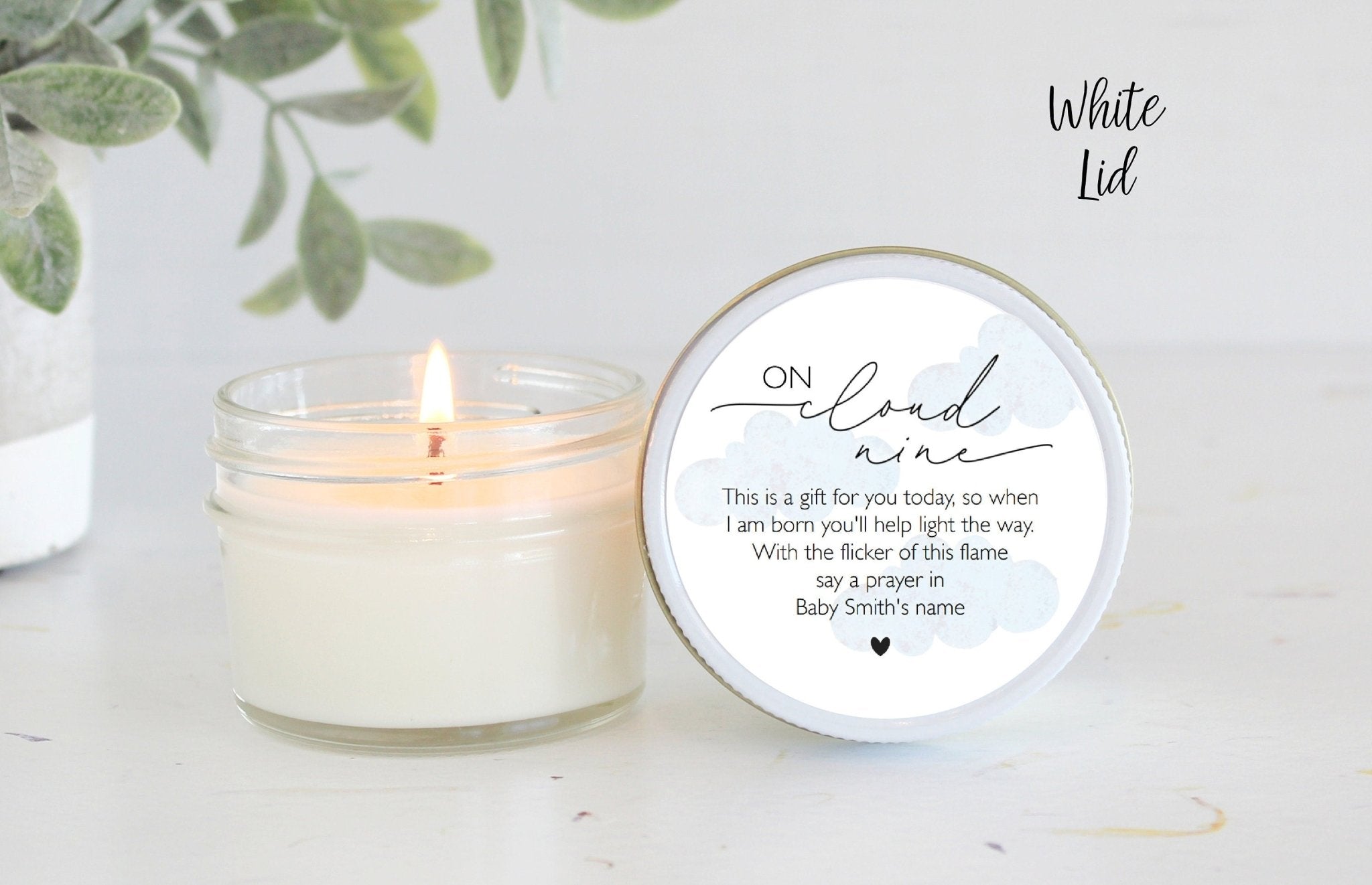 On Cloud Nine Baby Shower Favors - The Dancing Wick