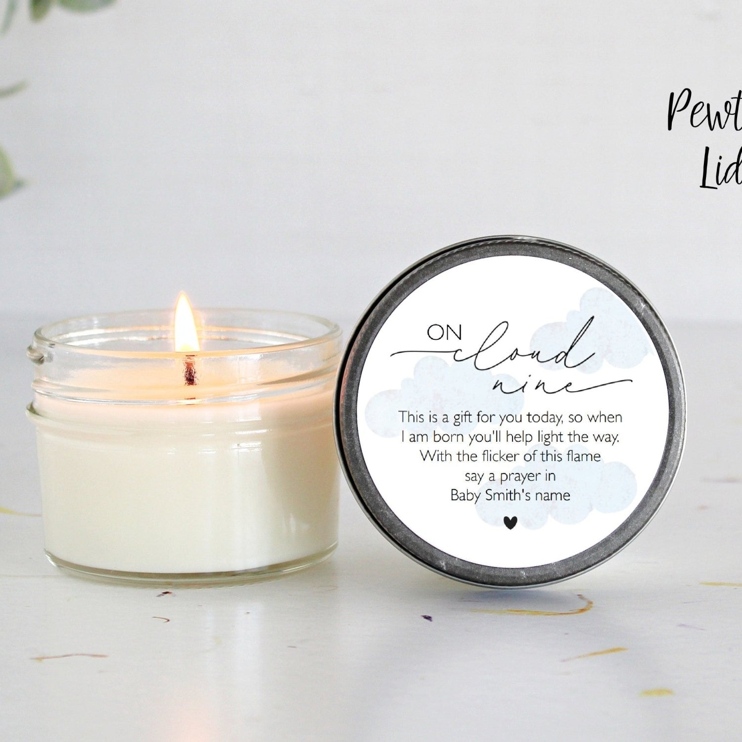 On Cloud Nine Baby Shower Favors - The Dancing Wick