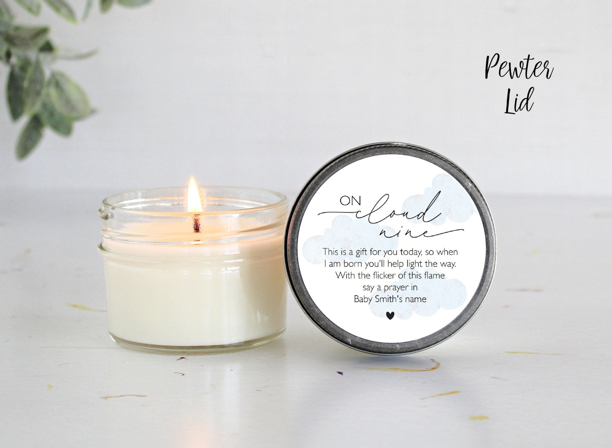 On Cloud Nine Baby Shower Favors - The Dancing Wick