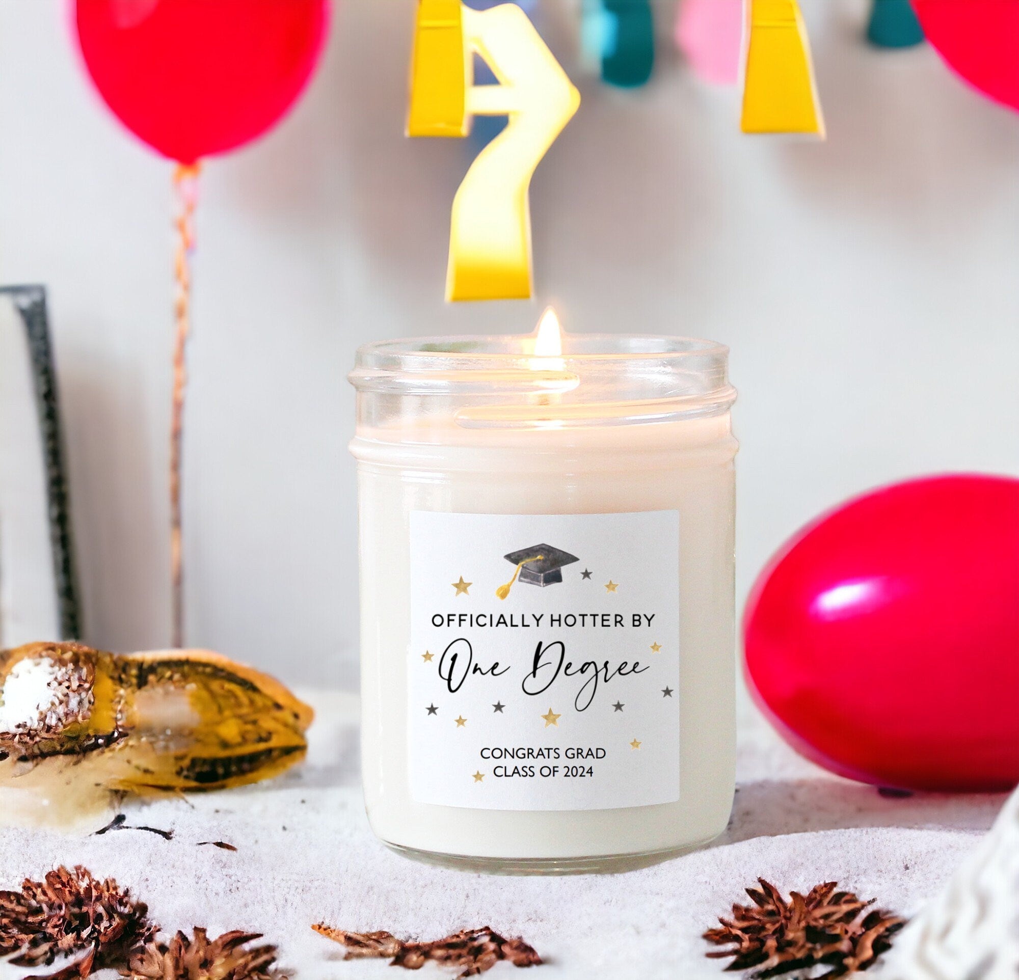 One Degree Hotter Graduation Candle - The Dancing Wick