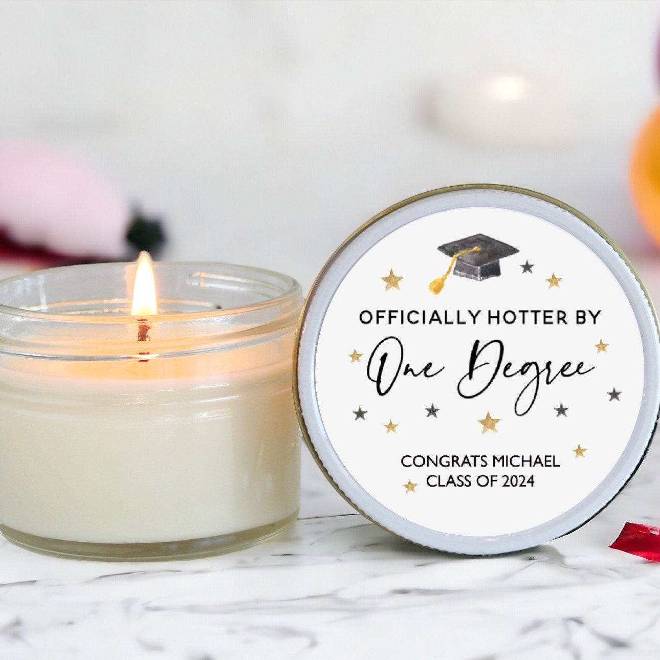 One Degree Hotter Graduation Party Favors - The Dancing Wick