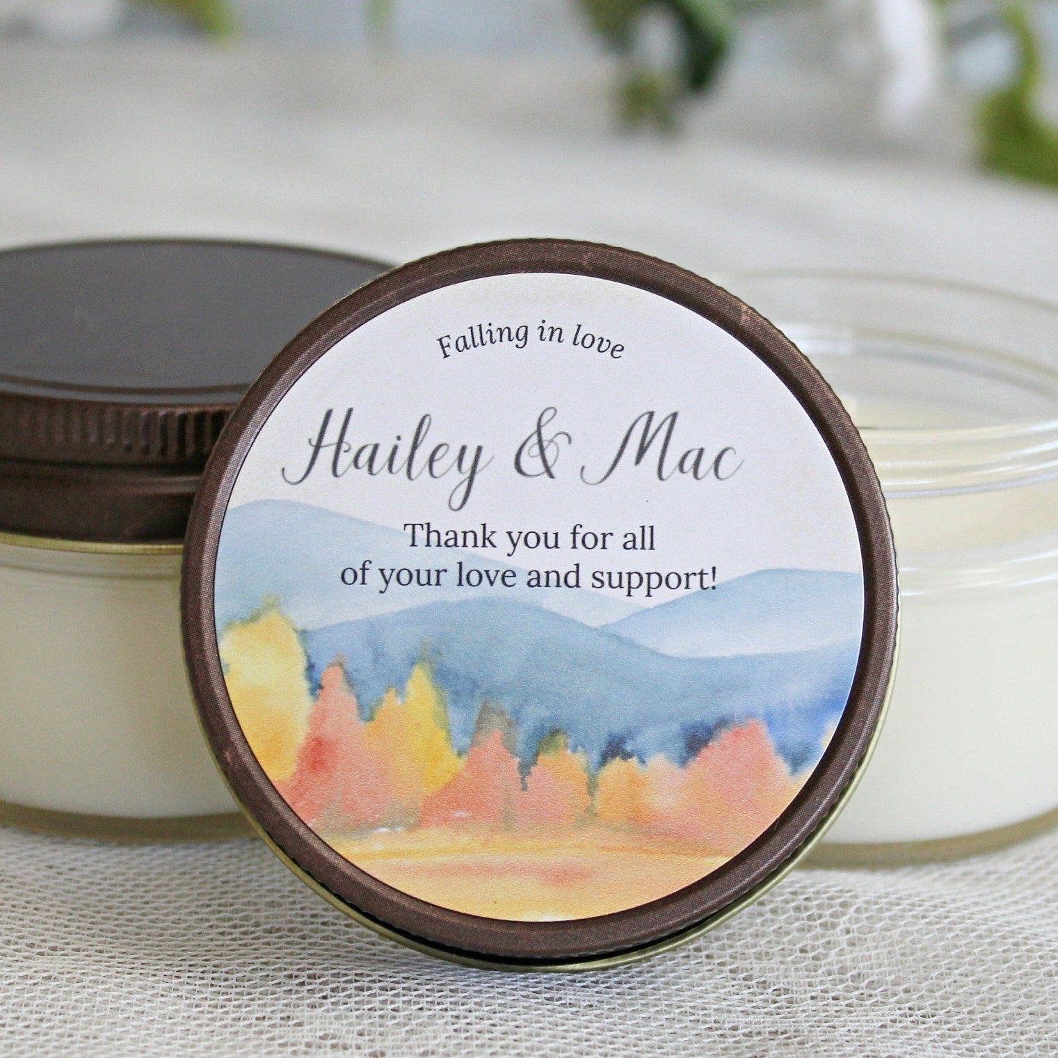 Outdoor Fall Bridal Shower Favors - The Dancing Wick