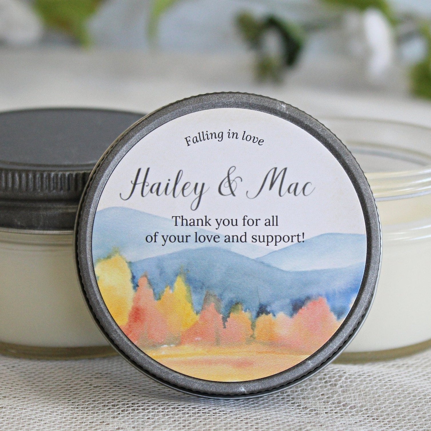 Outdoor Fall Bridal Shower Favors - The Dancing Wick