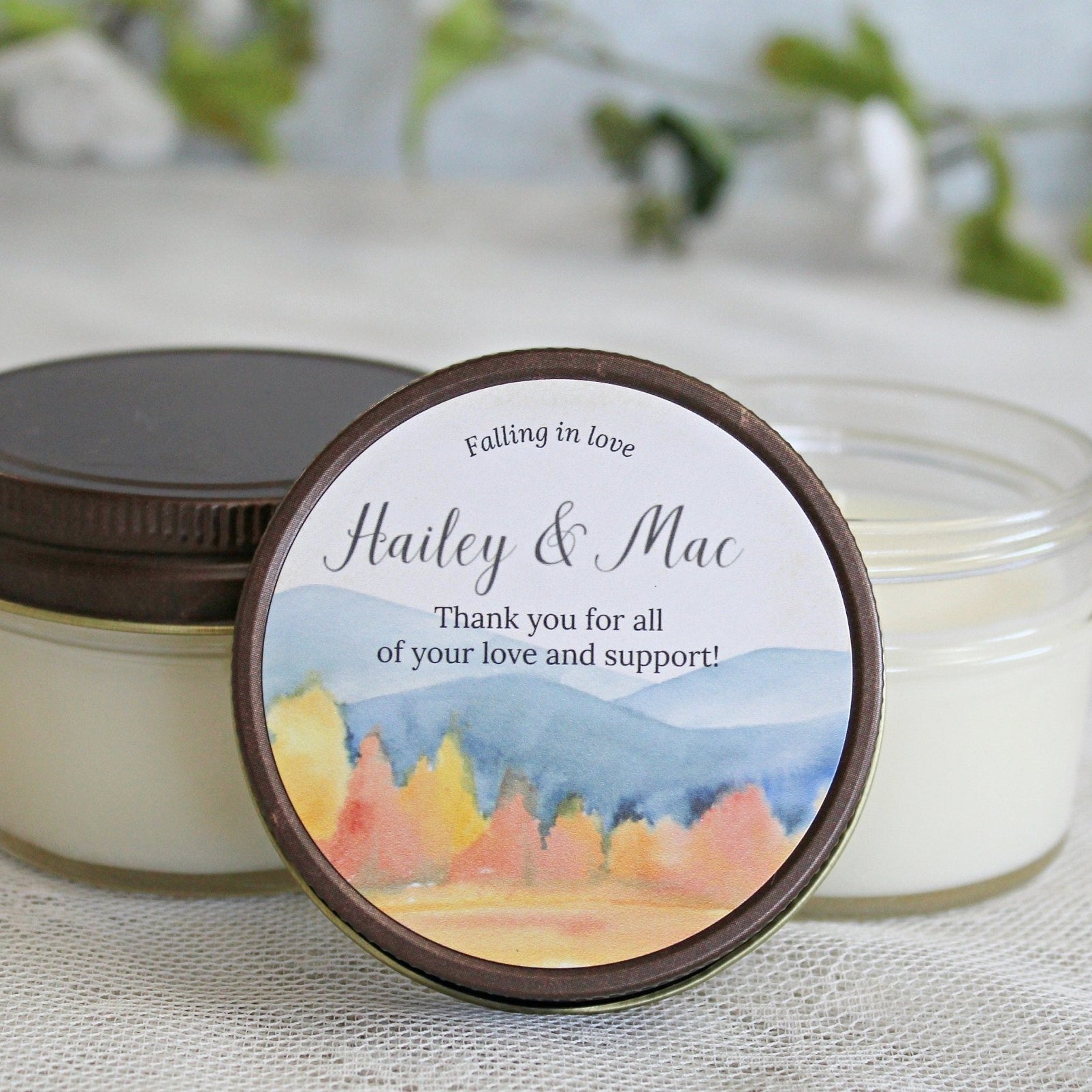Outdoor Fall Bridal Shower Favors - The Dancing Wick