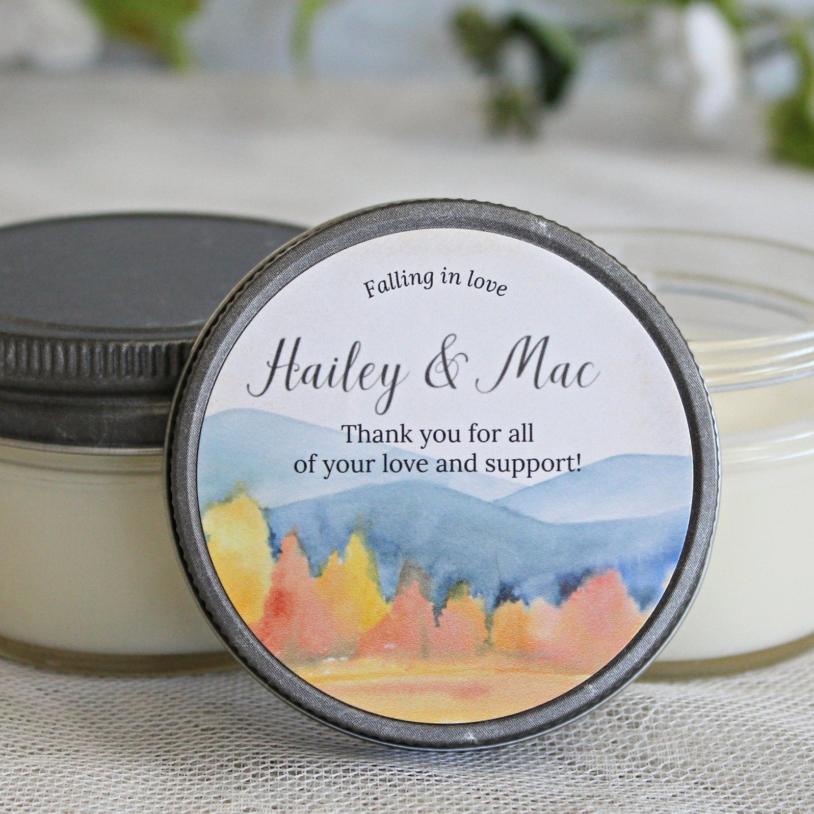 Outdoor Fall Bridal Shower Favors - The Dancing Wick