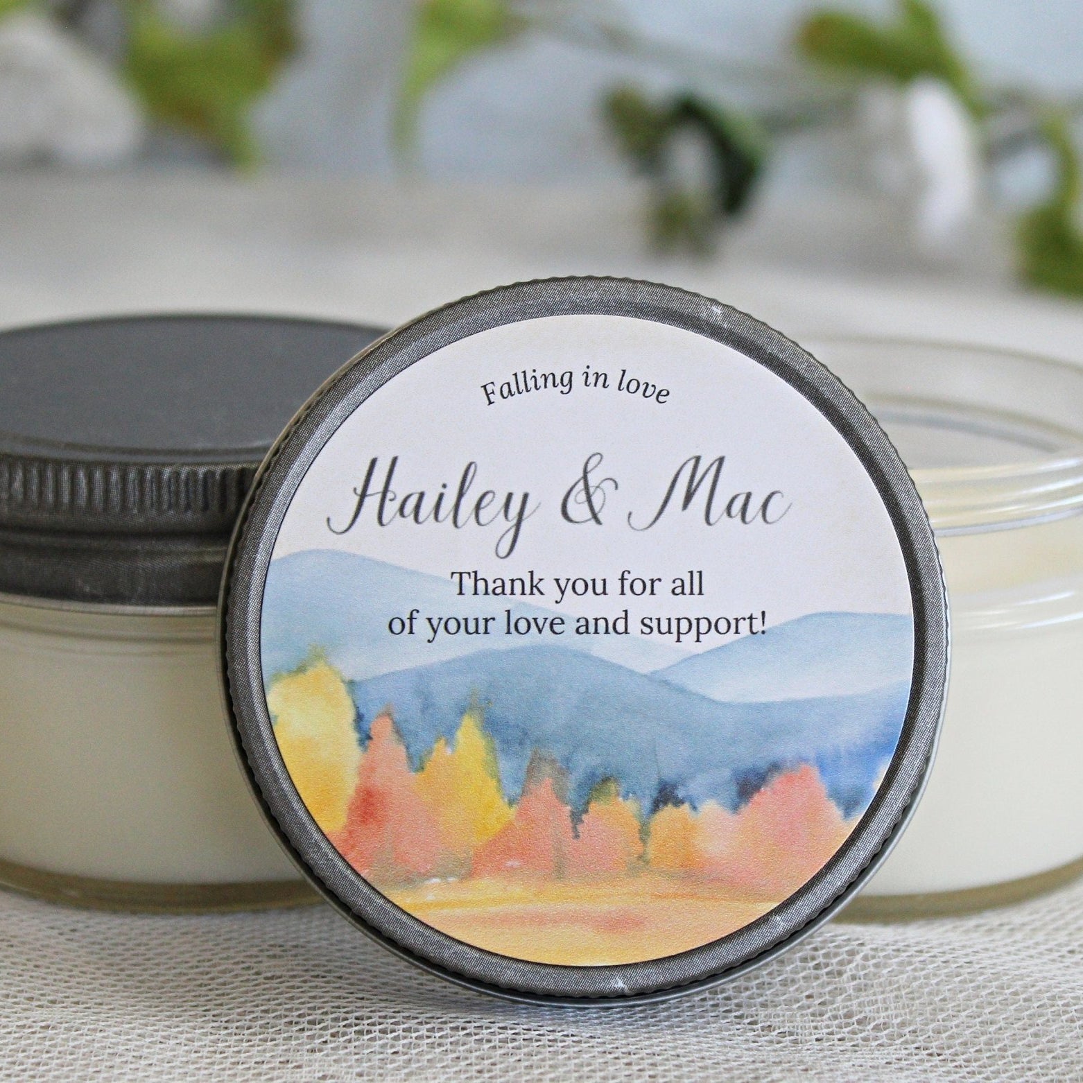 Outdoor Fall Bridal Shower Favors - The Dancing Wick