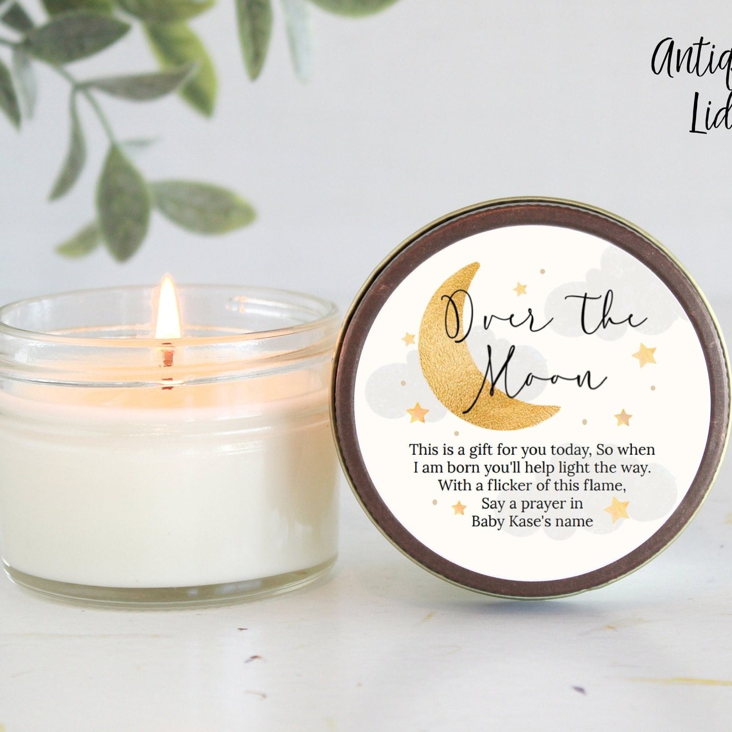 Over the Moon Baby Shower Favors - The Dancing Wick