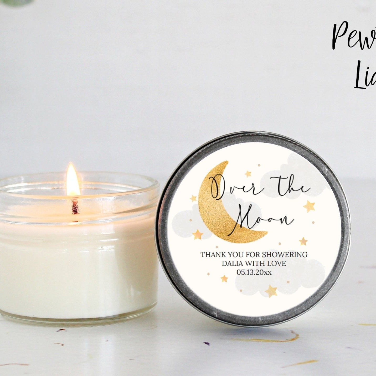 Over the Moon Baby Shower Favors - The Dancing Wick