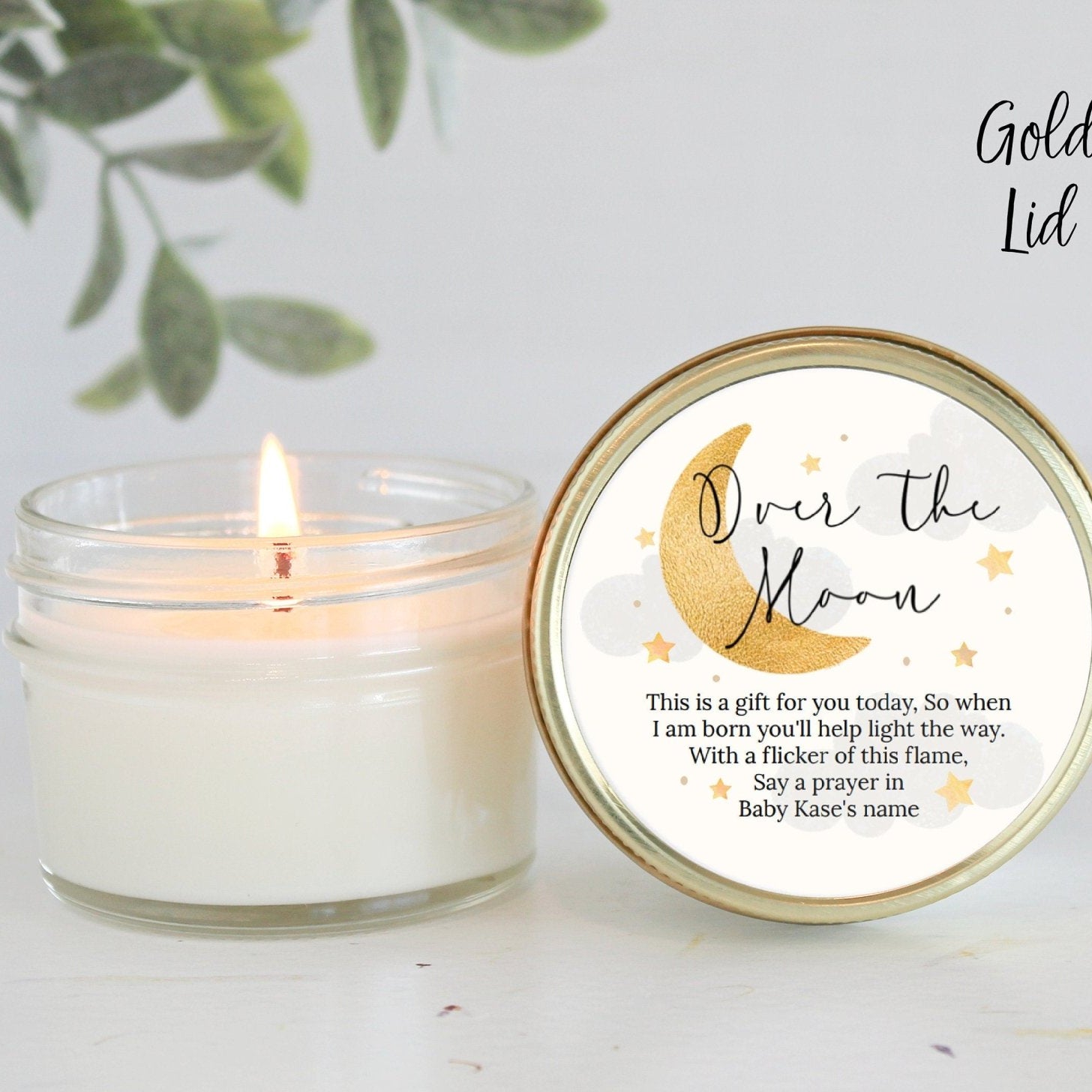 Over the Moon Baby Shower Favors - The Dancing Wick