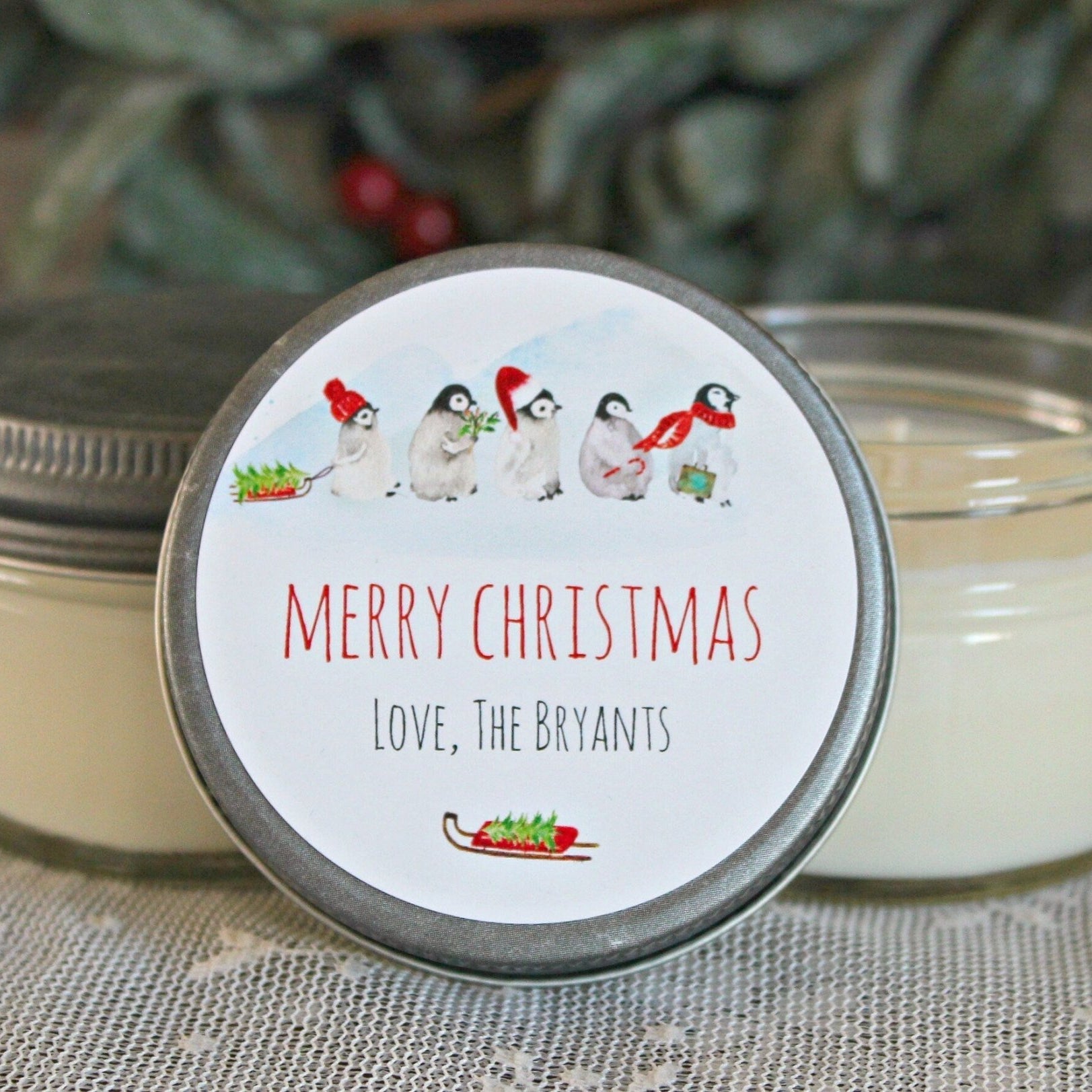 Penguin Christmas Favor - The Dancing Wick