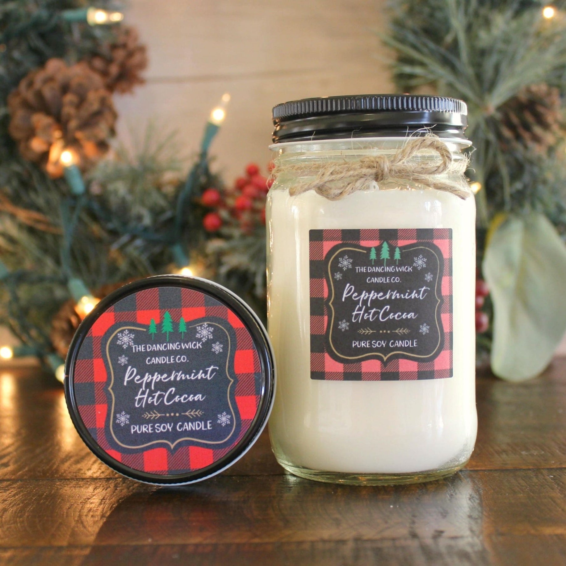 Peppermint Hot Cocoa Candle - The Dancing Wick