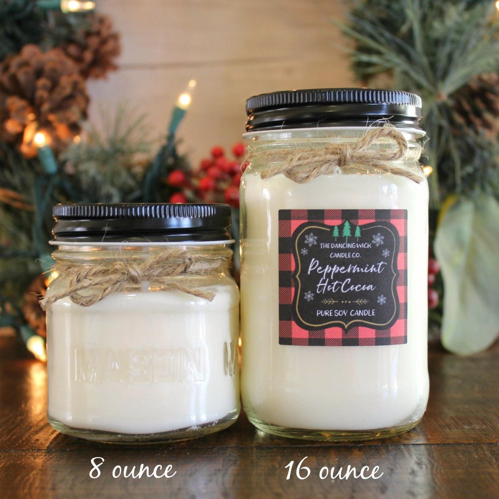 Peppermint Hot Cocoa Candle - The Dancing Wick