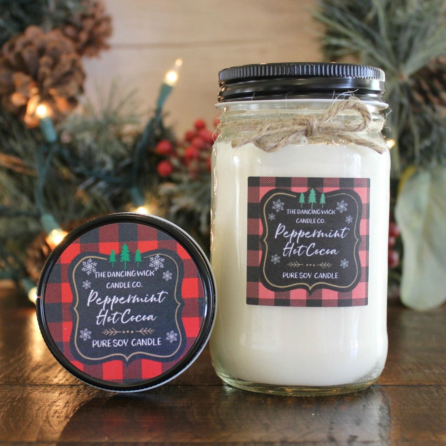 Peppermint Hot Cocoa Candle - The Dancing Wick