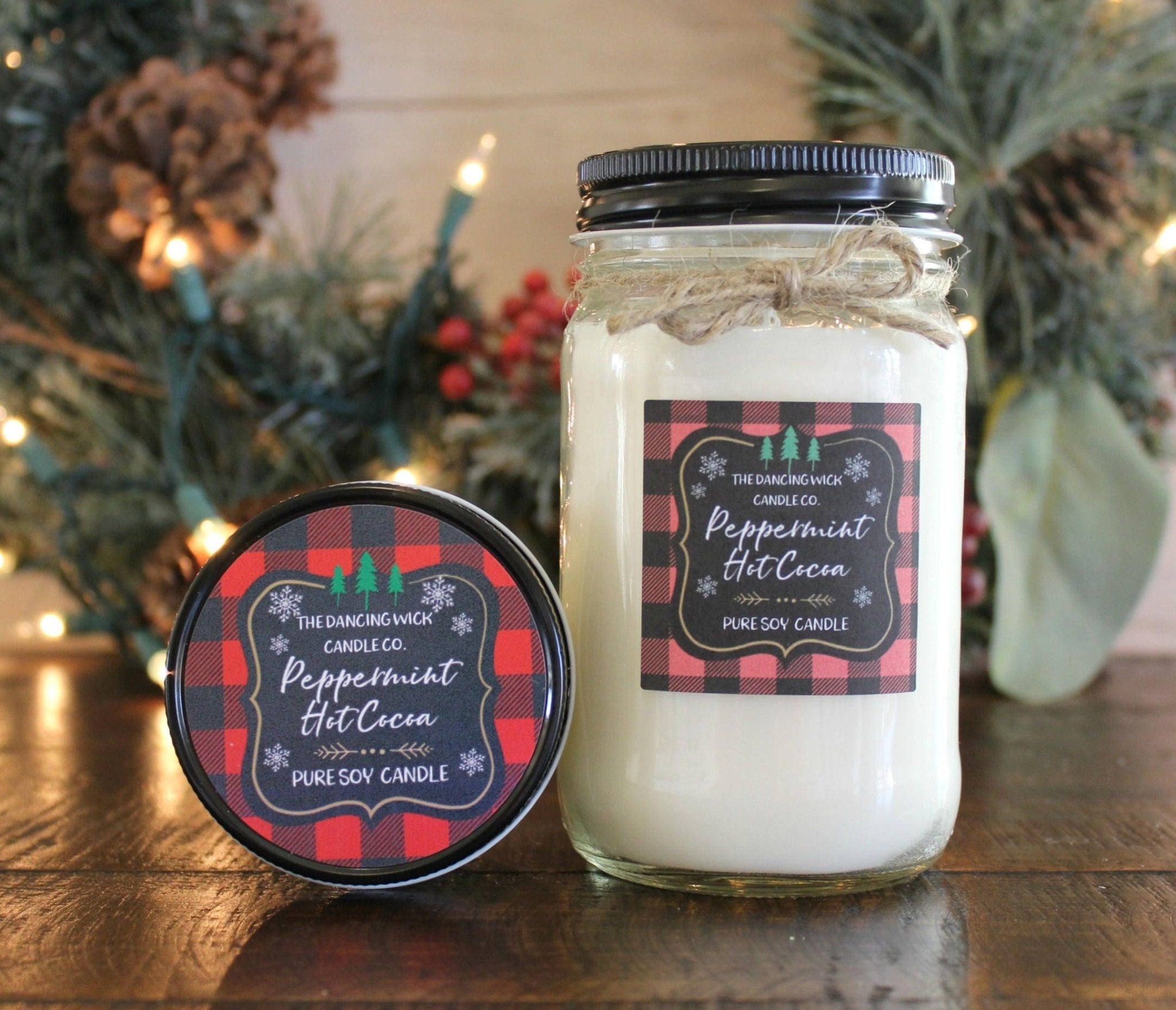 Peppermint Hot Cocoa Candle - The Dancing Wick