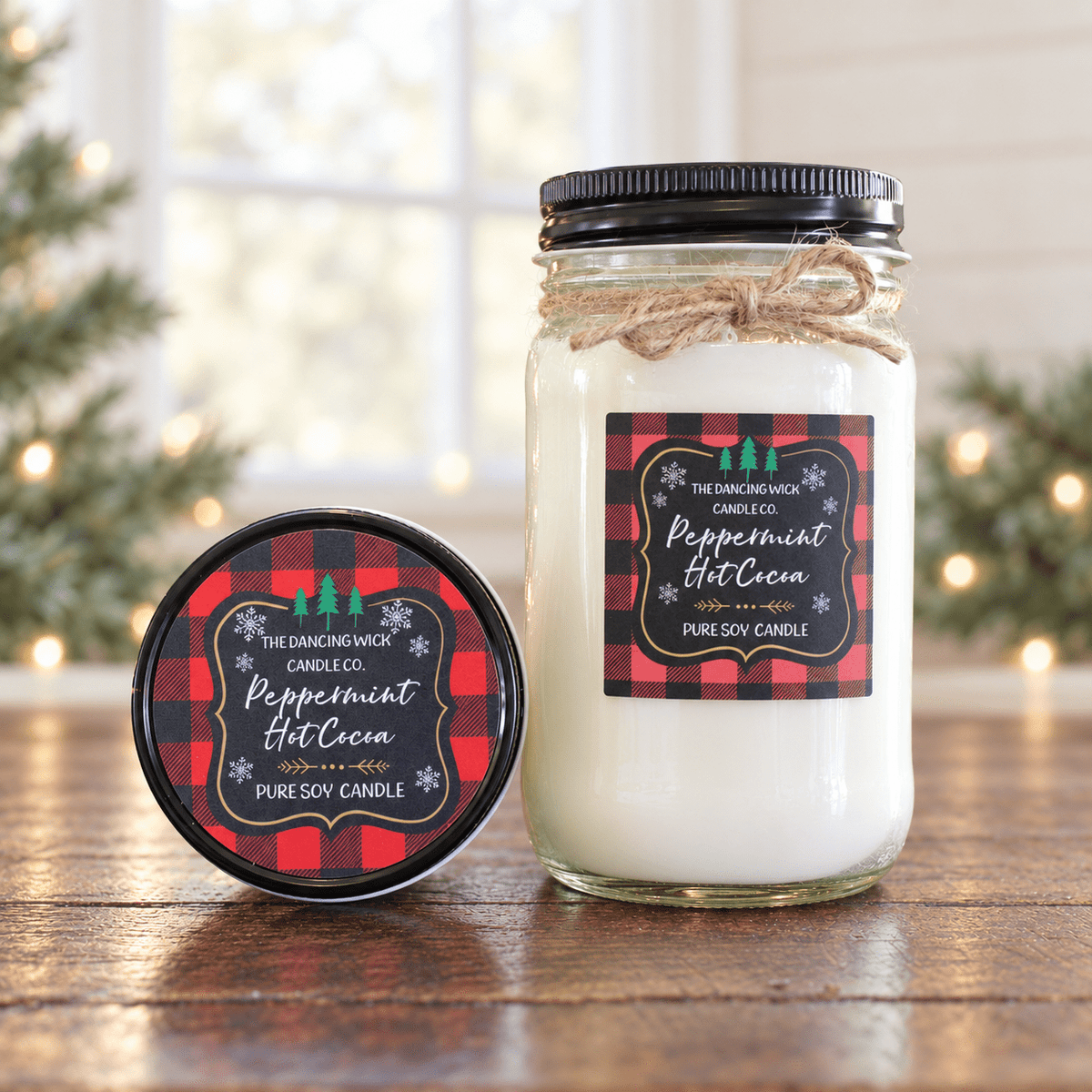Peppermint Hot Cocoa Candle - The Dancing Wick