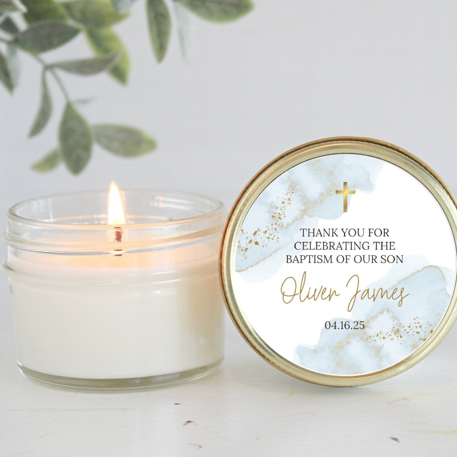 Personalized Baptism Favors - The Dancing Wick