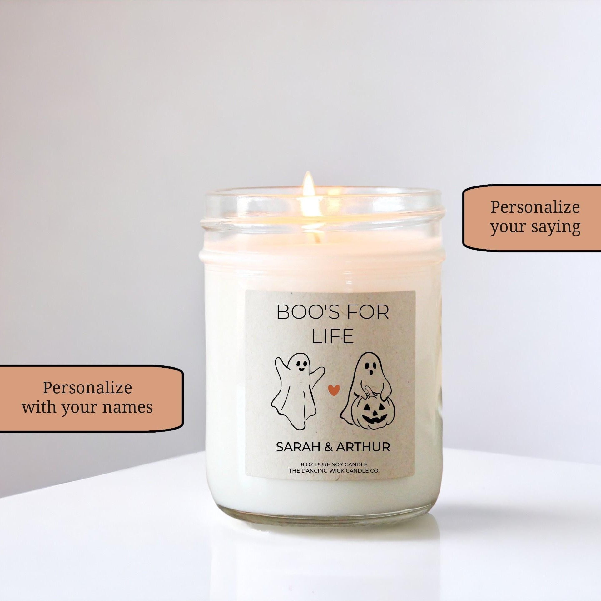 Personalized Boo Life Candle - The Dancing Wick