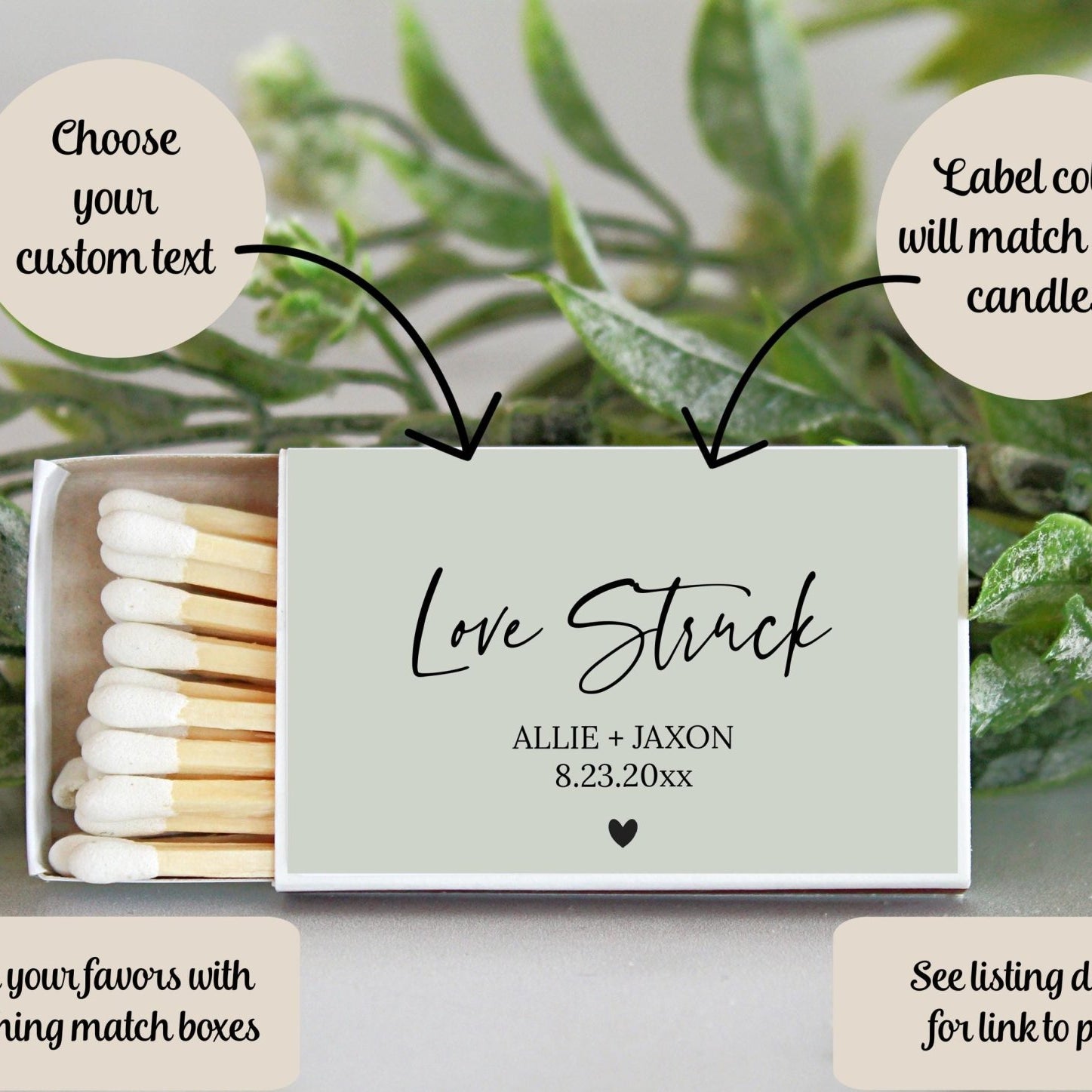 Personalized Name Wedding Tins - Set Of 10 - The Dancing Wick