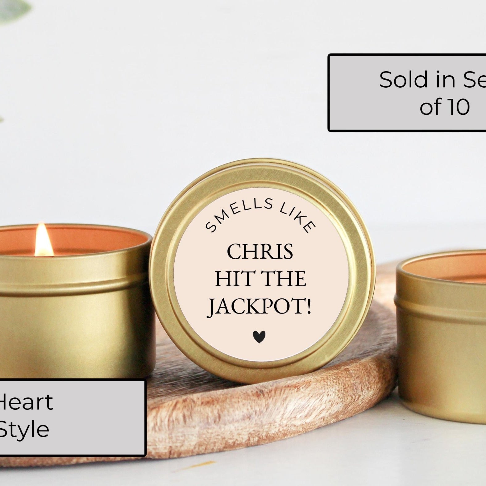 Personalized Wedding Favor Tins - The Dancing Wick