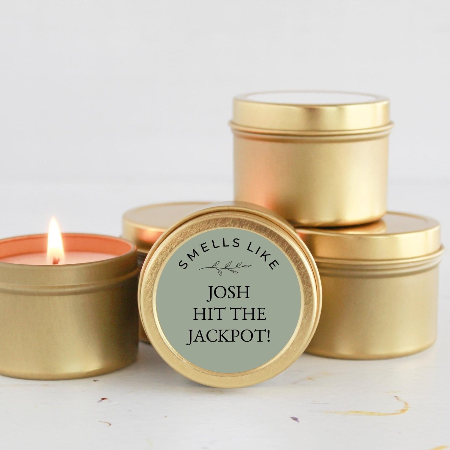 Personalized Wedding Favor Tins - The Dancing Wick