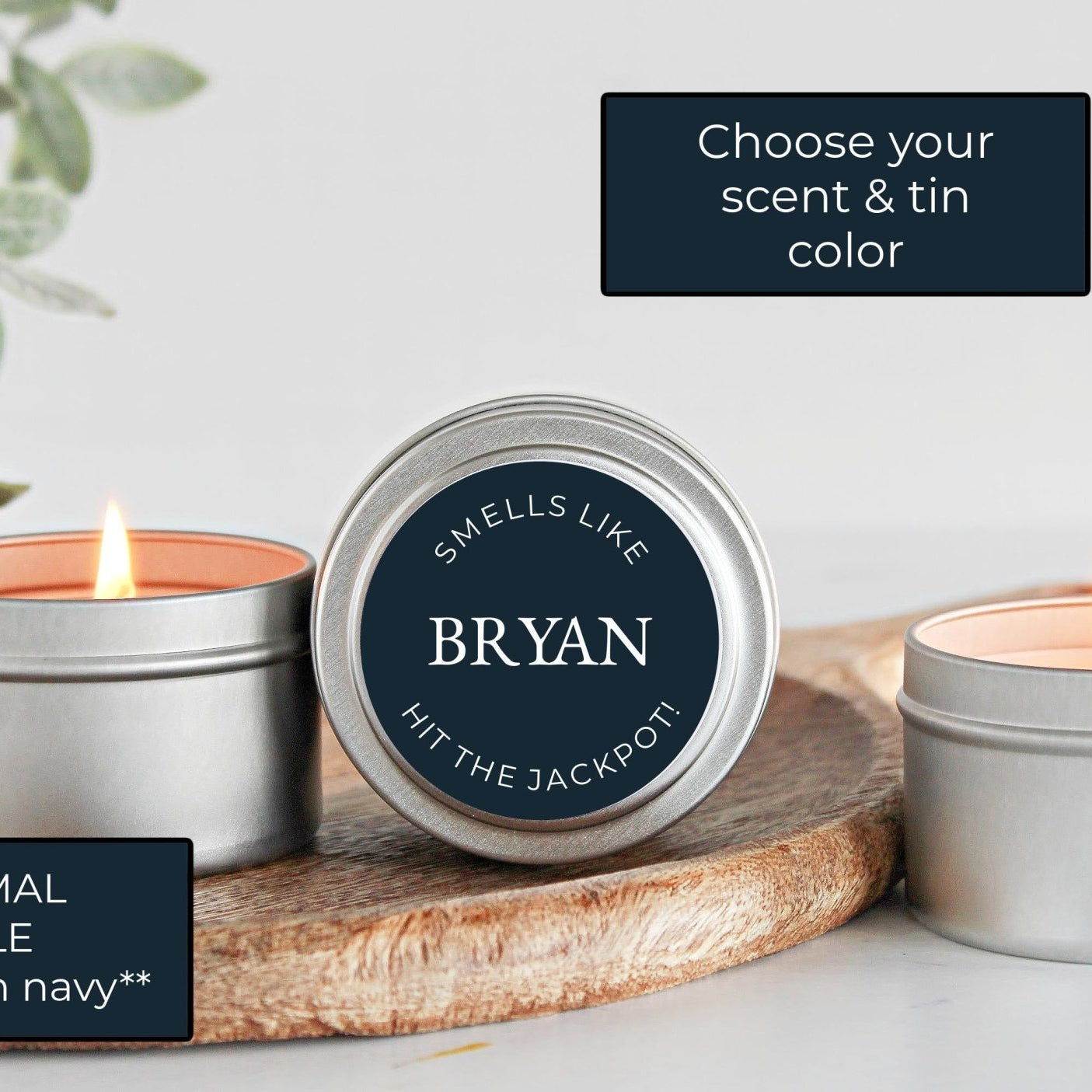 Personalized Wedding Favor Tins - The Dancing Wick