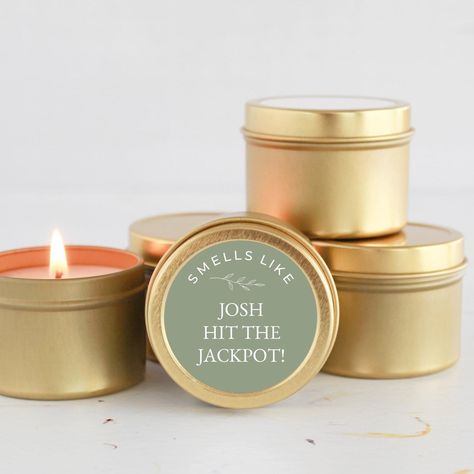 Personalized Wedding Favor Tins - The Dancing Wick