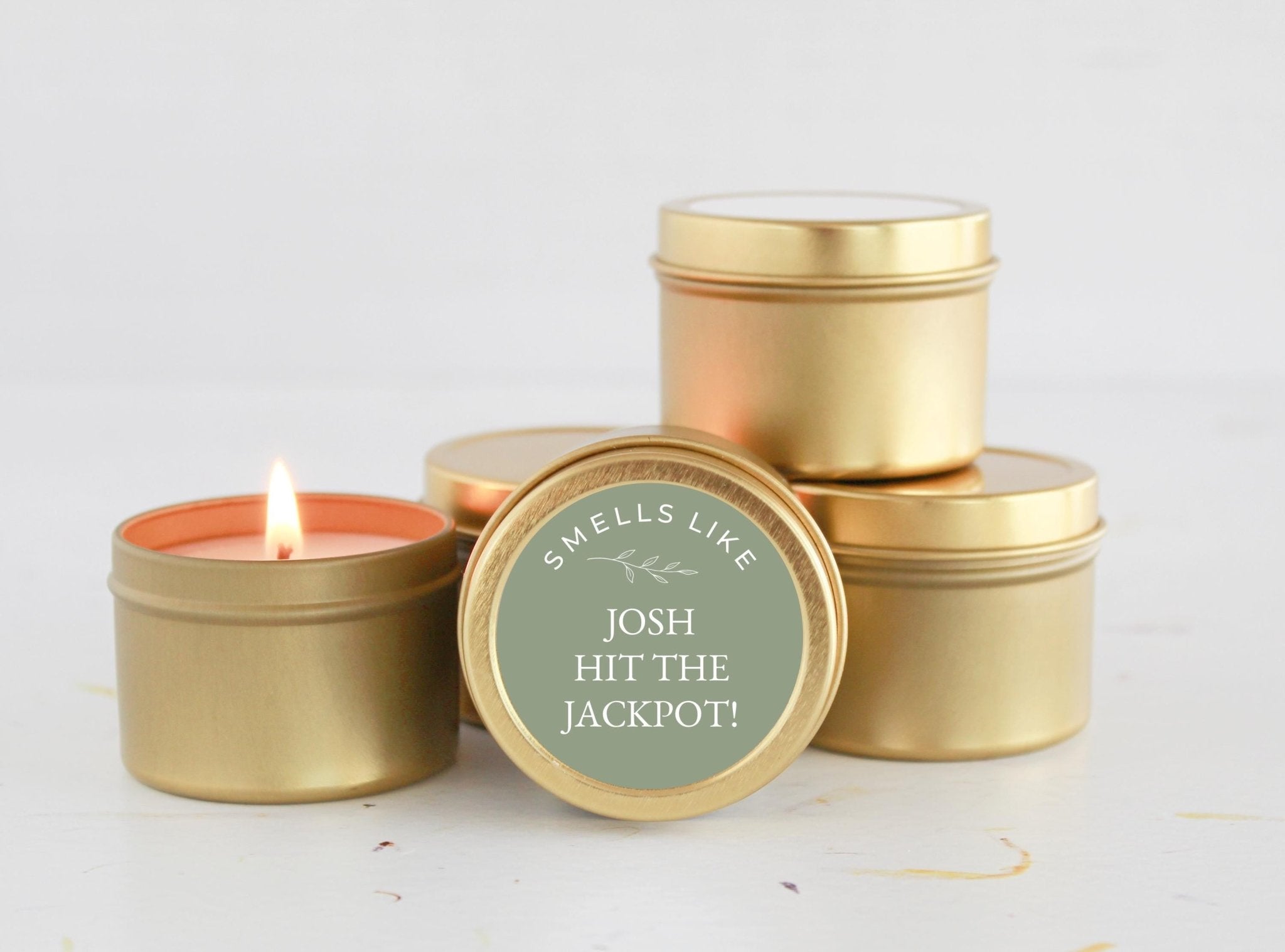 Personalized Wedding Favor Tins - The Dancing Wick