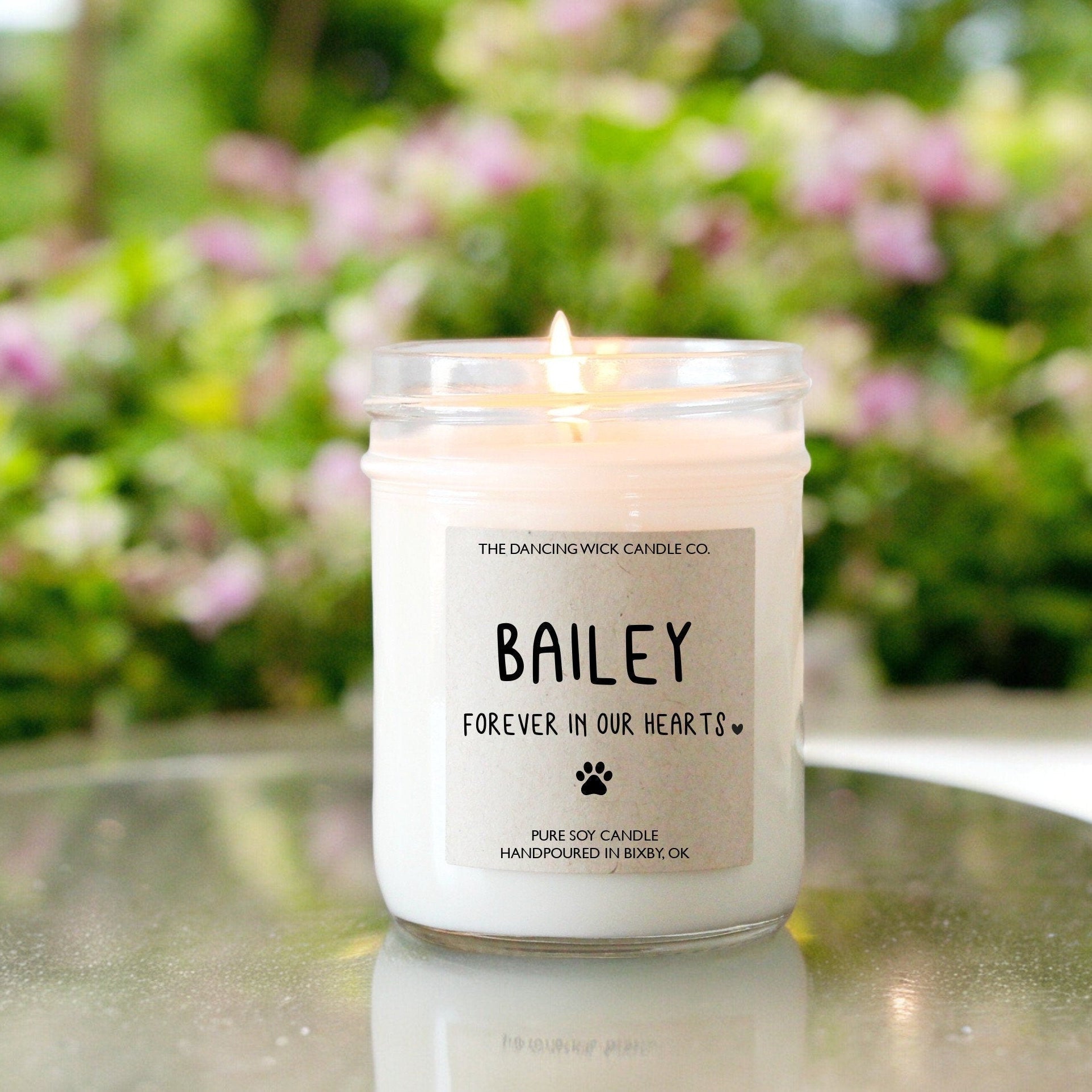 Pet Memorial Gift Candle - The Dancing Wick