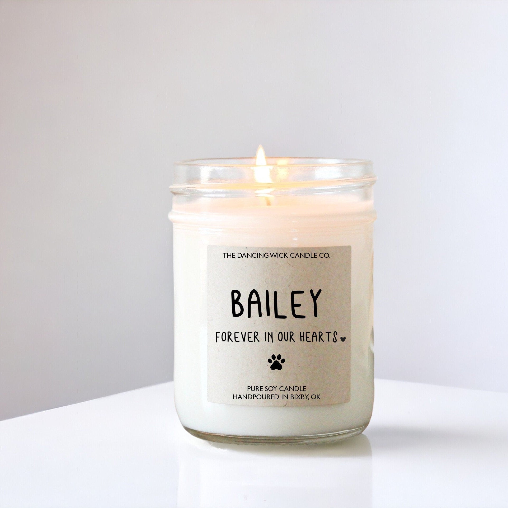 Pet Memorial Gift Candle - The Dancing Wick