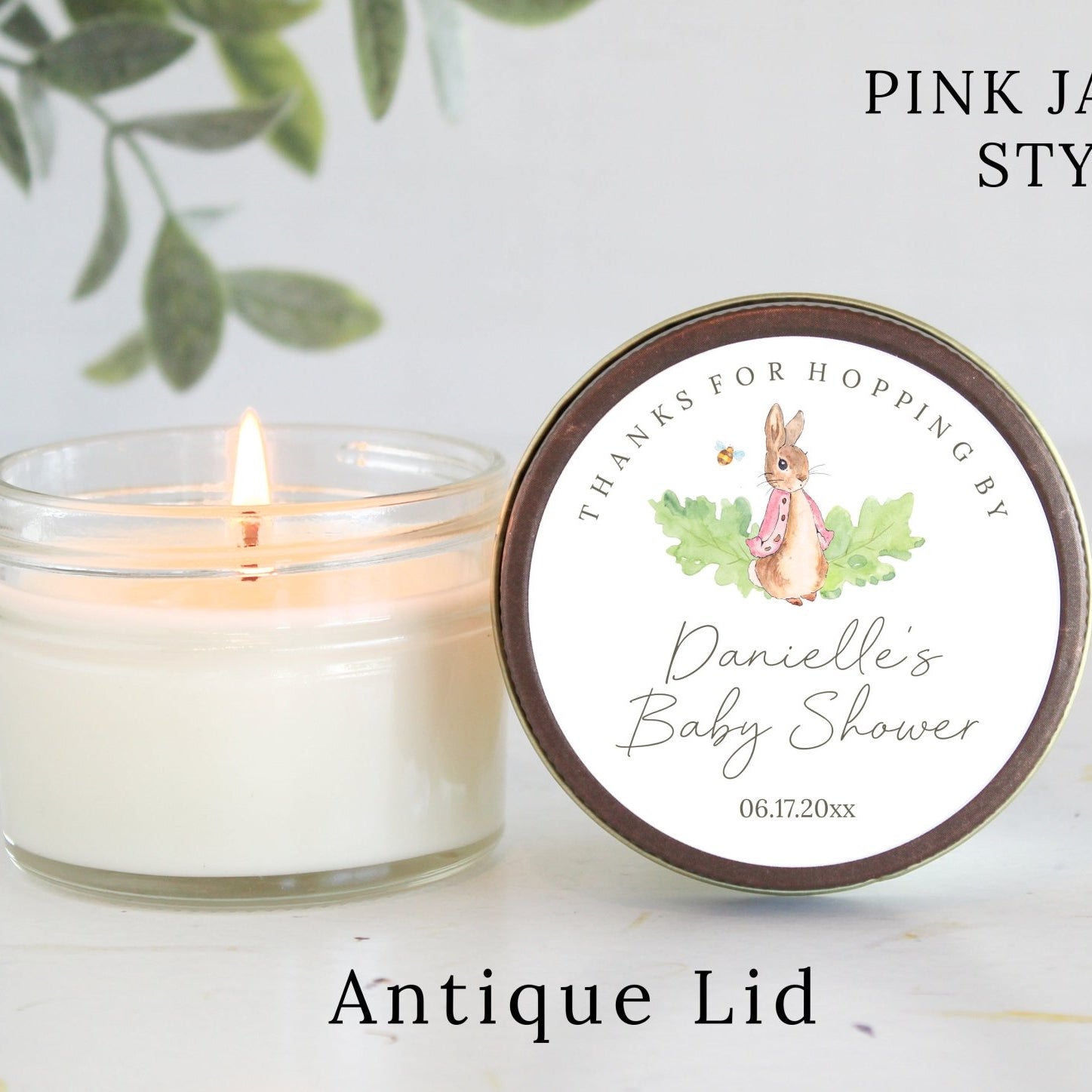 Peter Rabbit Baby Shower Favor - The Dancing Wick