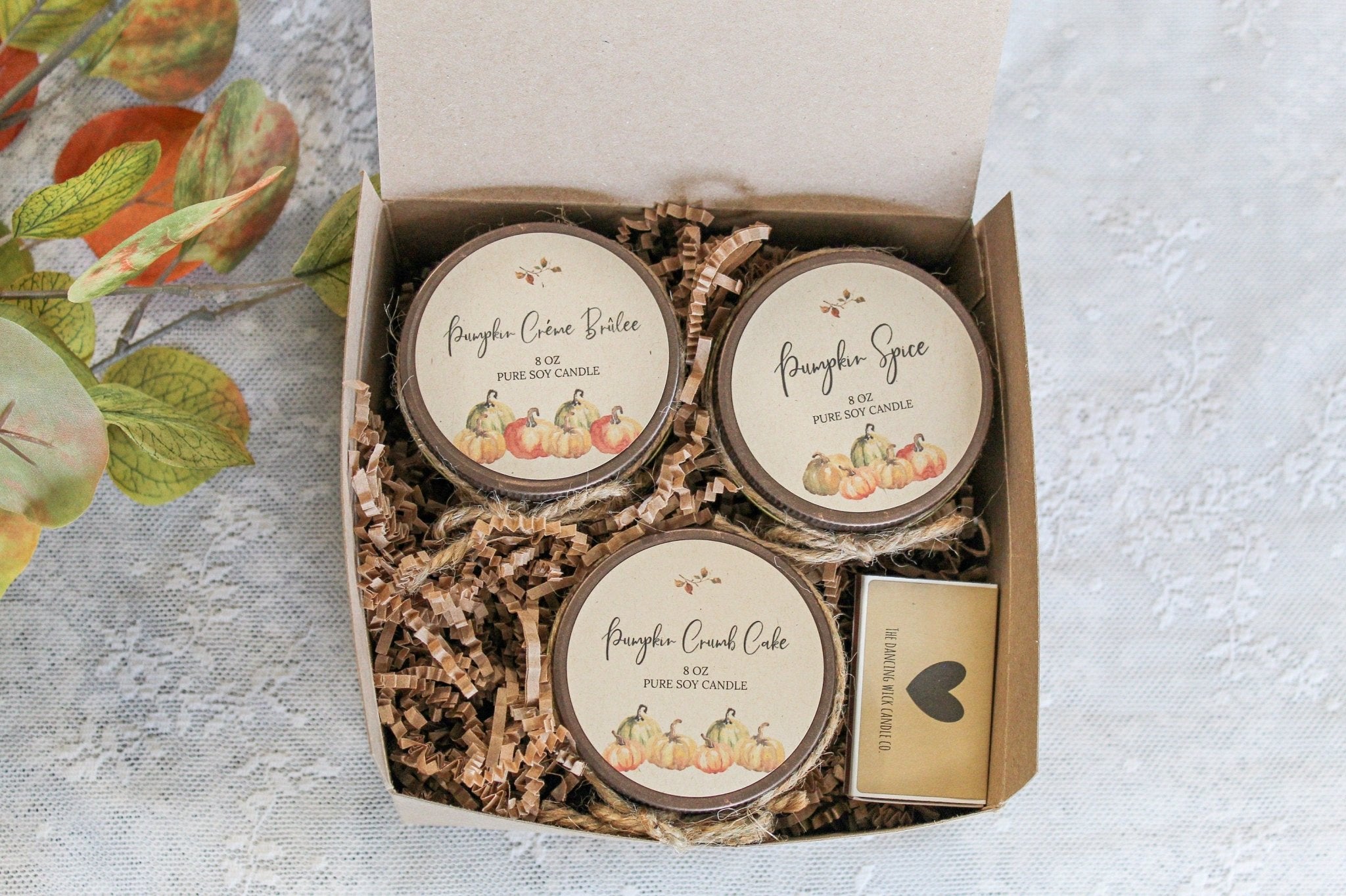 Pumpkin Fall Candles - Set of 3 - The Dancing Wick