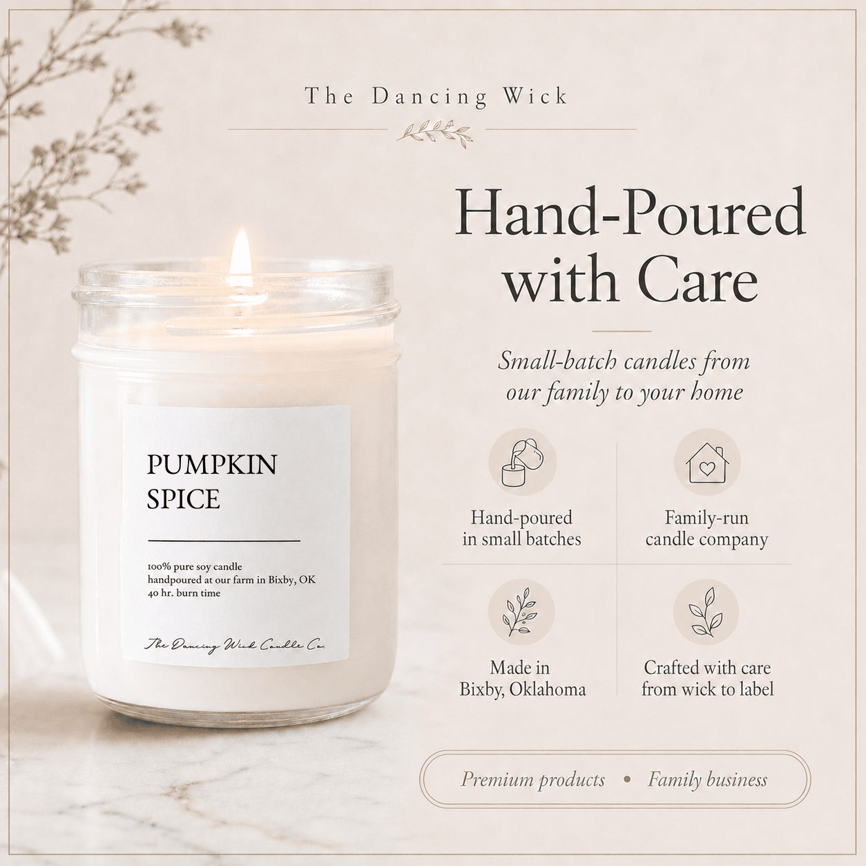 Pumpkin Spice - TDW Signature Candle - The Dancing Wick