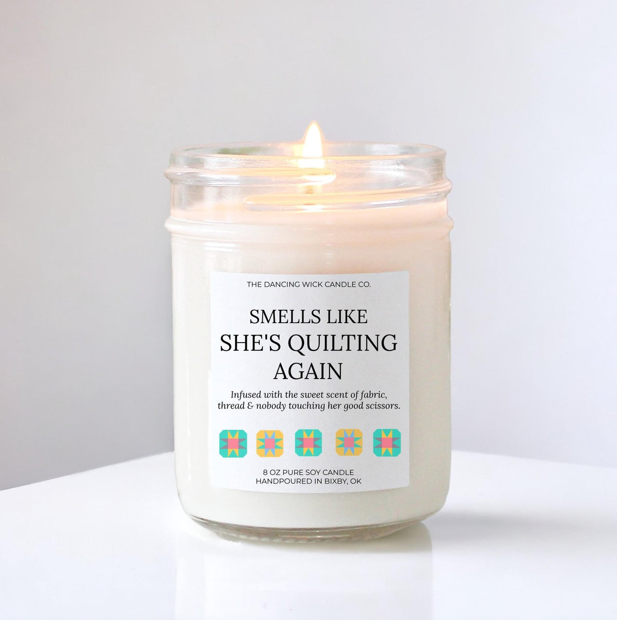 Quilting Again Candle - The Dancing Wick