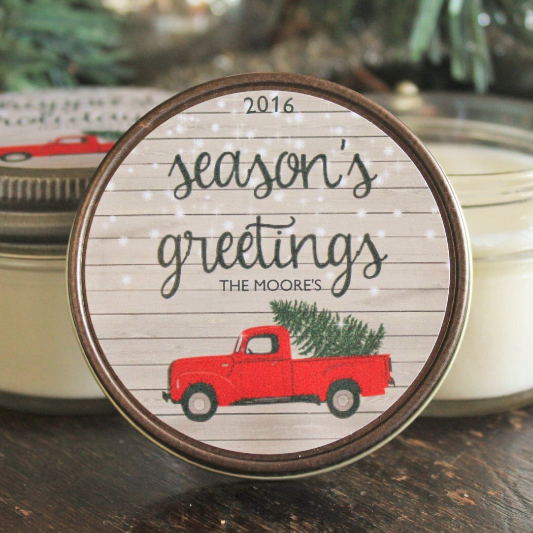 Red Truck Christmas Favor - The Dancing Wick