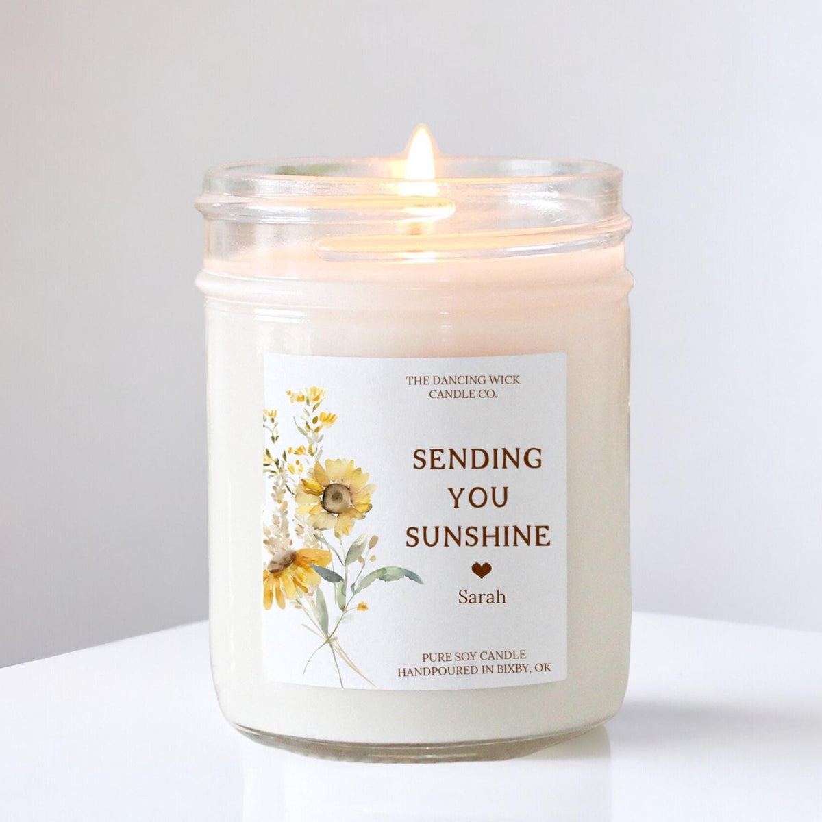 Sending Sunshine Gift Candle - The Dancing Wick