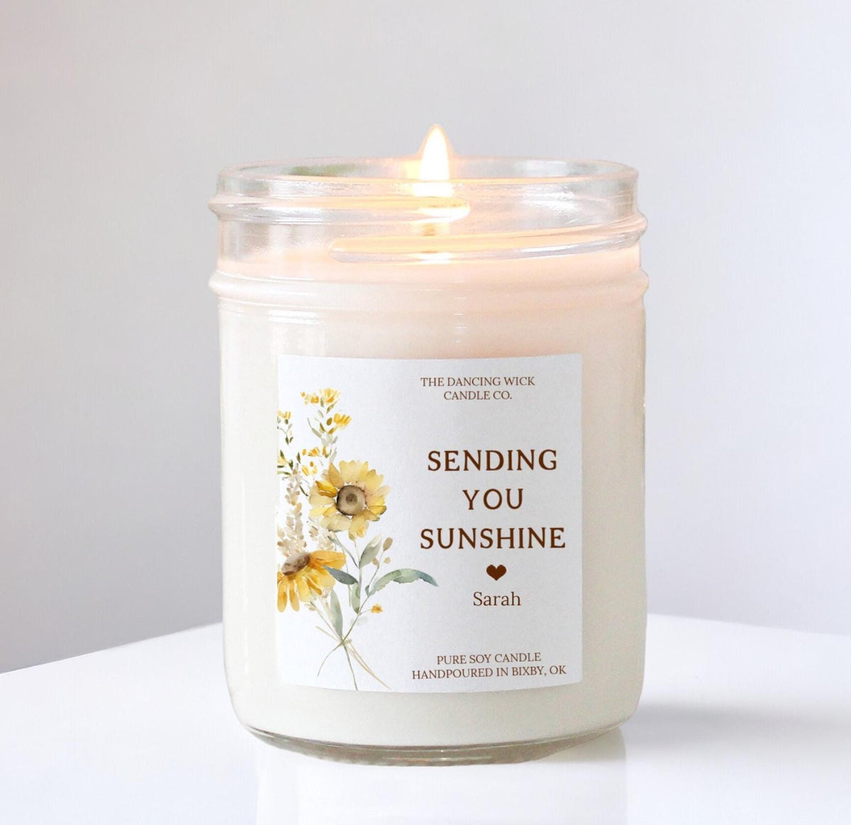 Sending Sunshine Gift Candle - The Dancing Wick