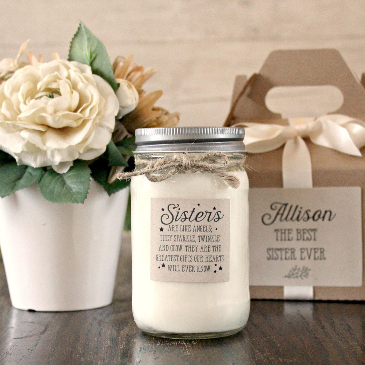 Sister Are Like Angles Gift Candle - The Dancing Wick