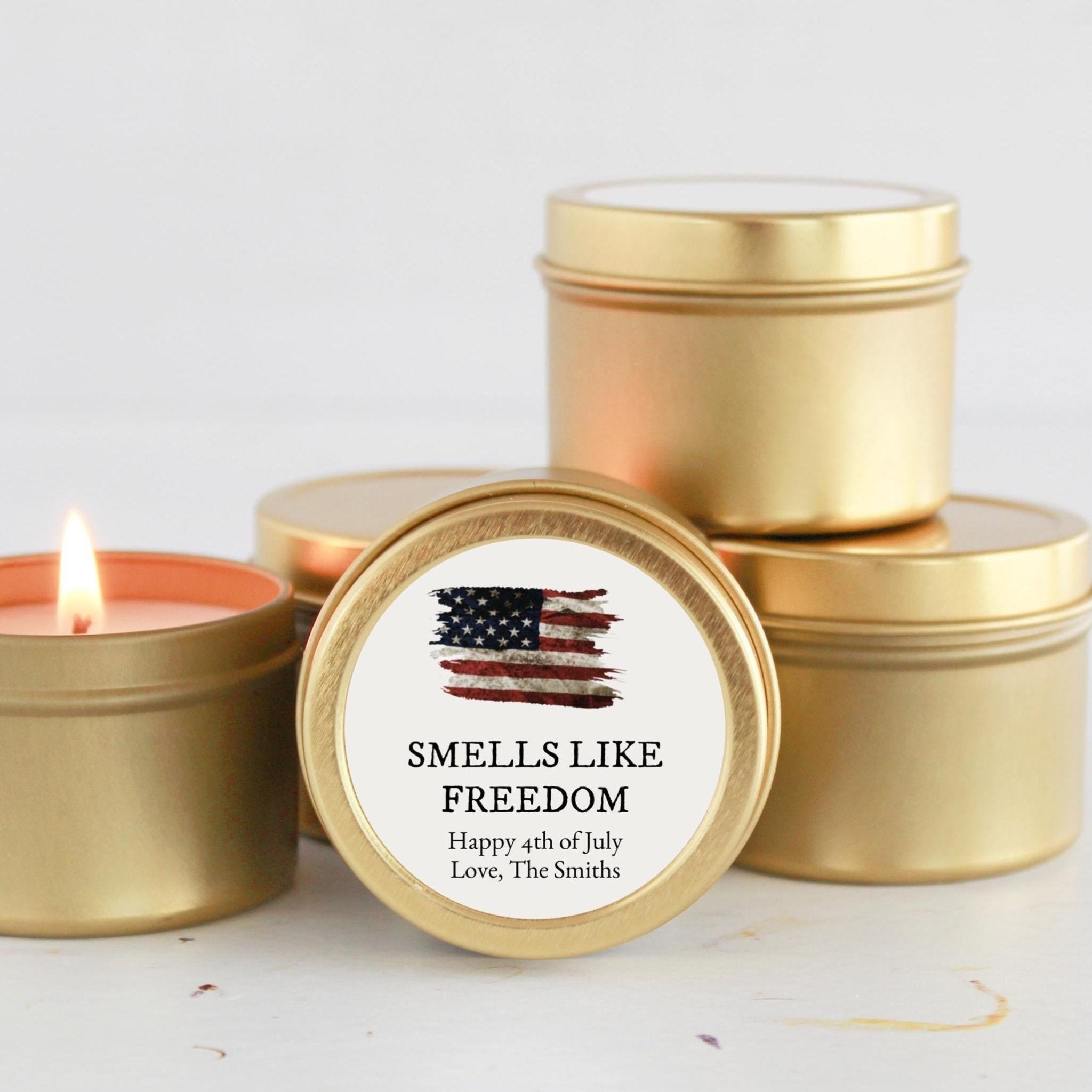 Smells Like Freedom Tins Set Of 10 - The Dancing Wick