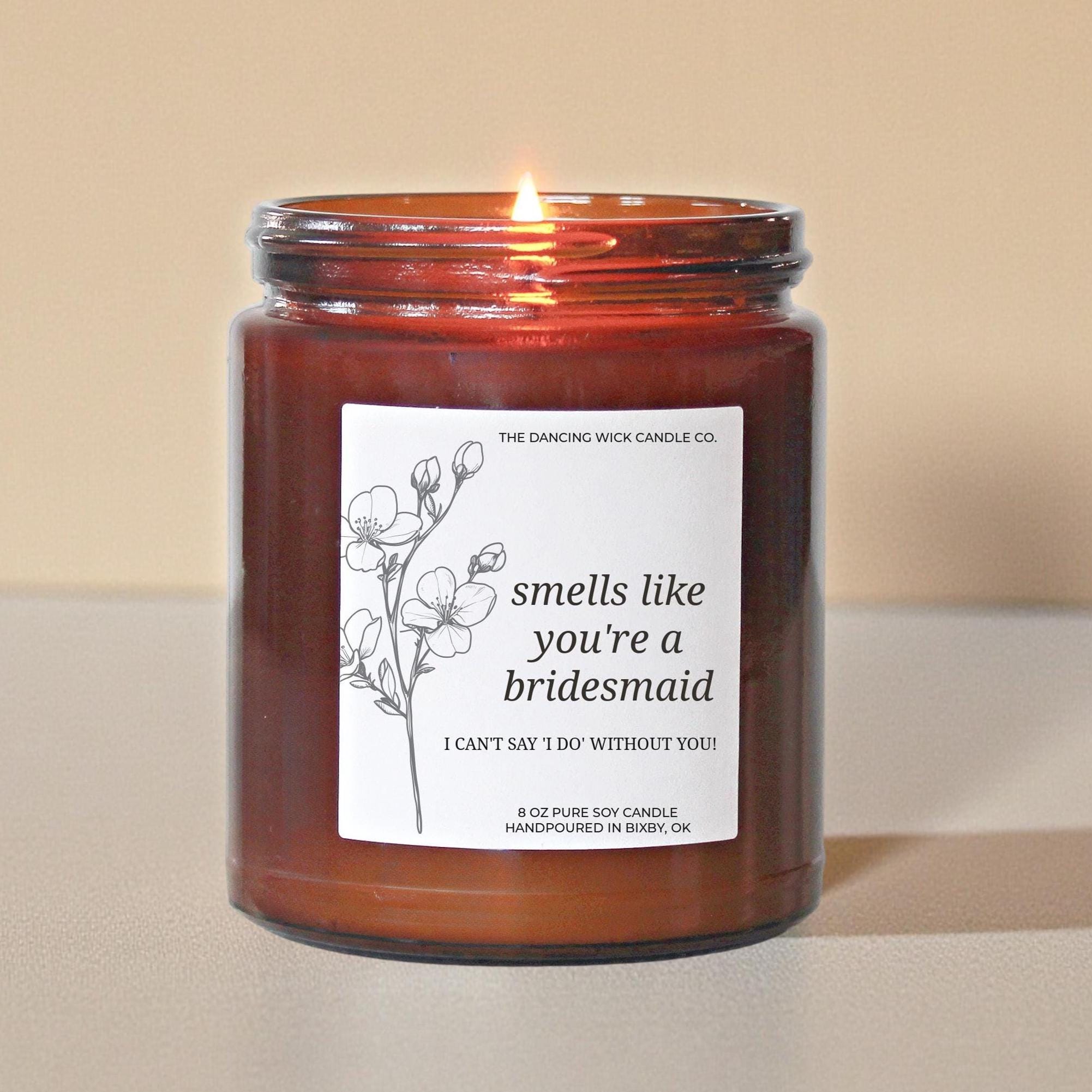 Smells Like You’re a Bridesmaid Amber Candle | Botanical Style - The Dancing Wick