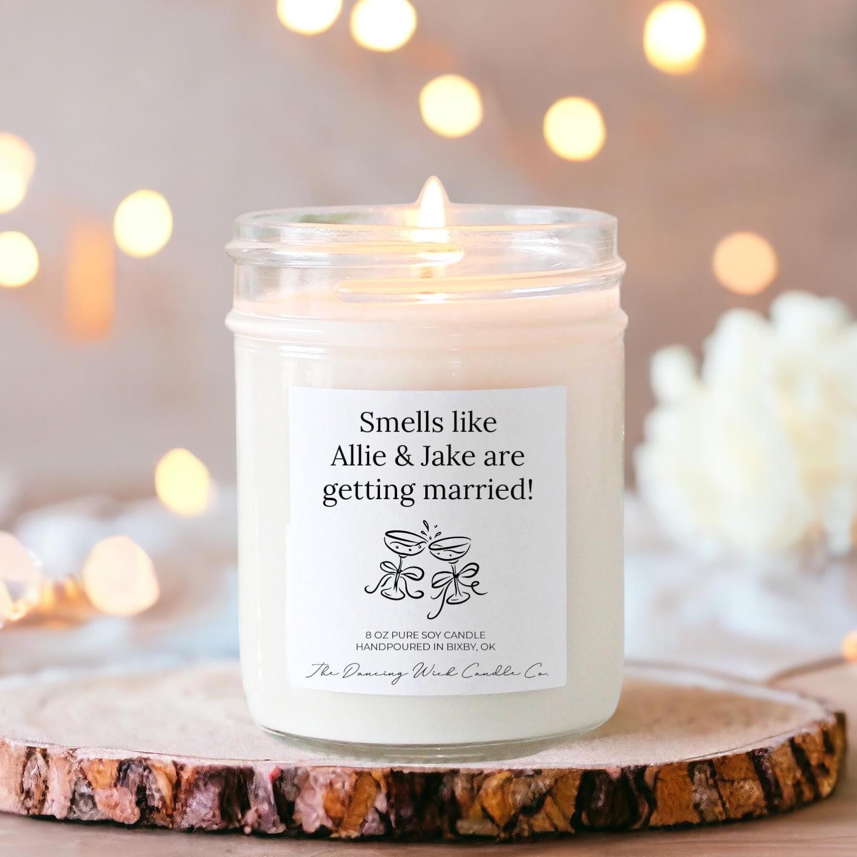 Smells Like You're Getting Married Personalized Candle - The Dancing Wick