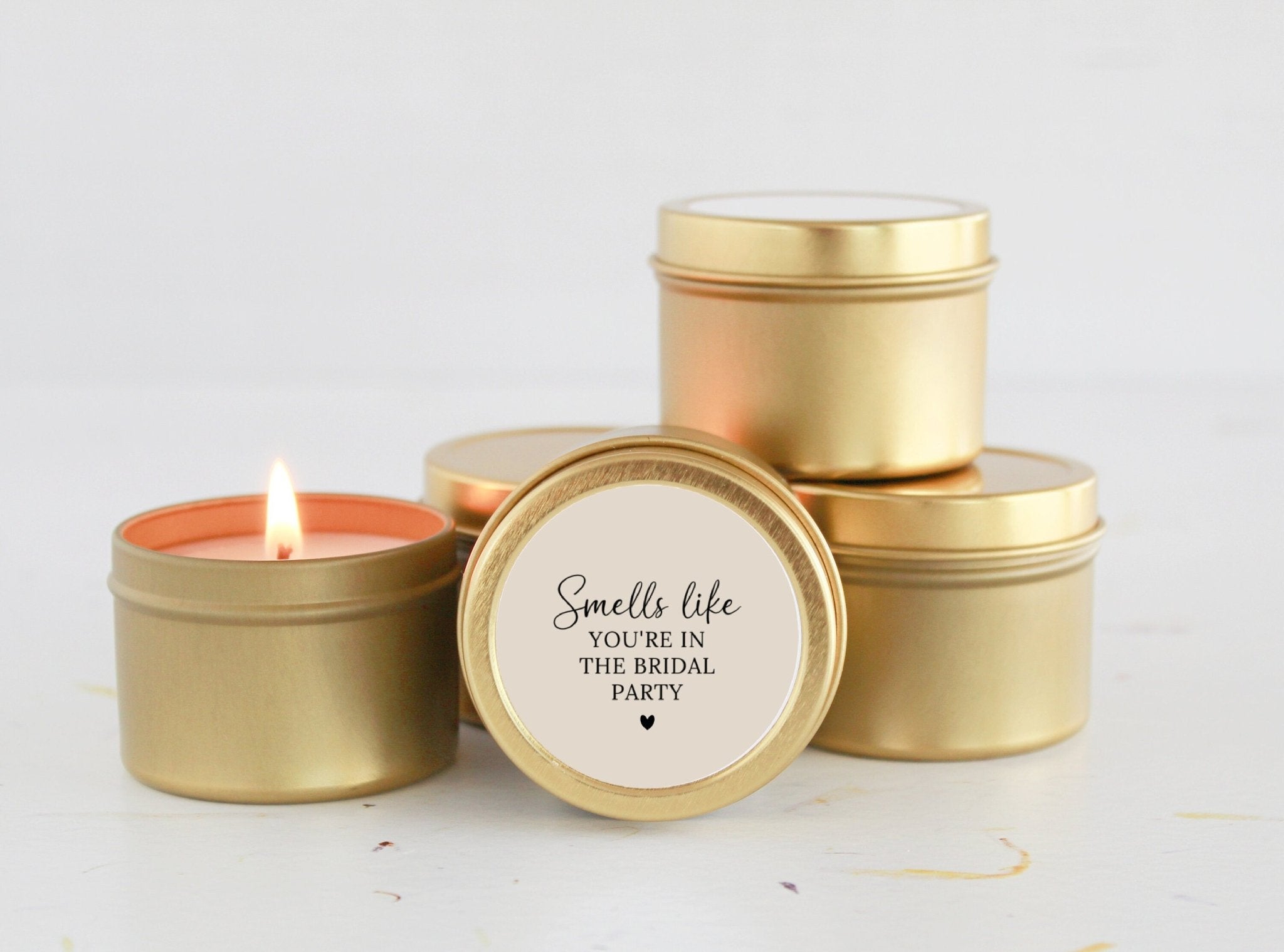 Smells Like You're in the Bridal Party Tins - The Dancing Wick