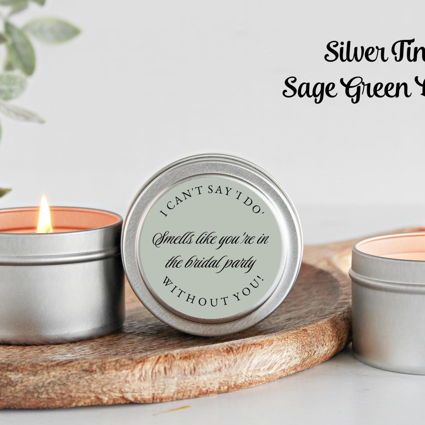 Smells Like You're In The Bridal Party Tins - The Dancing Wick