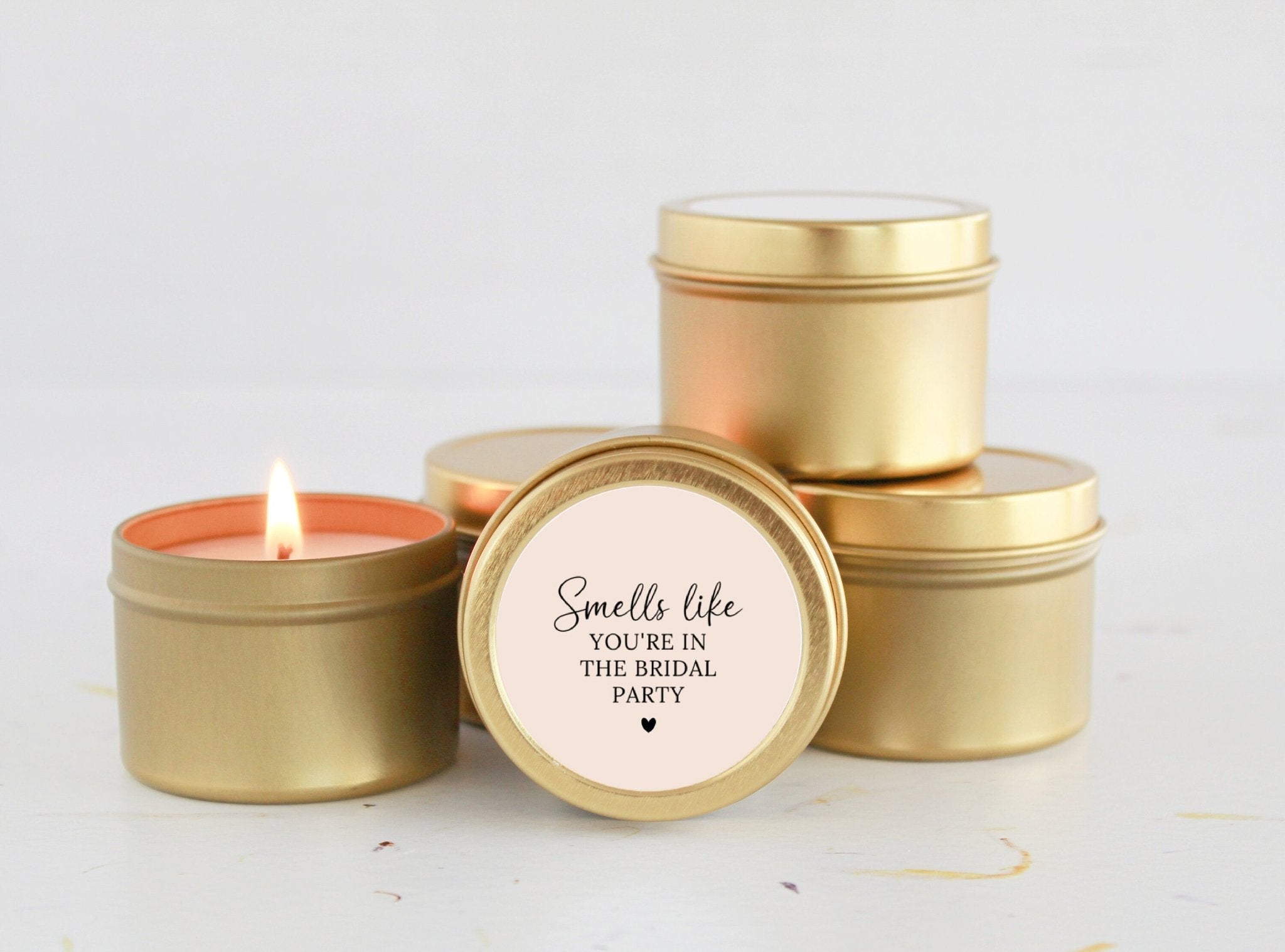 Smells Like You're in the Bridal Party Tins - The Dancing Wick