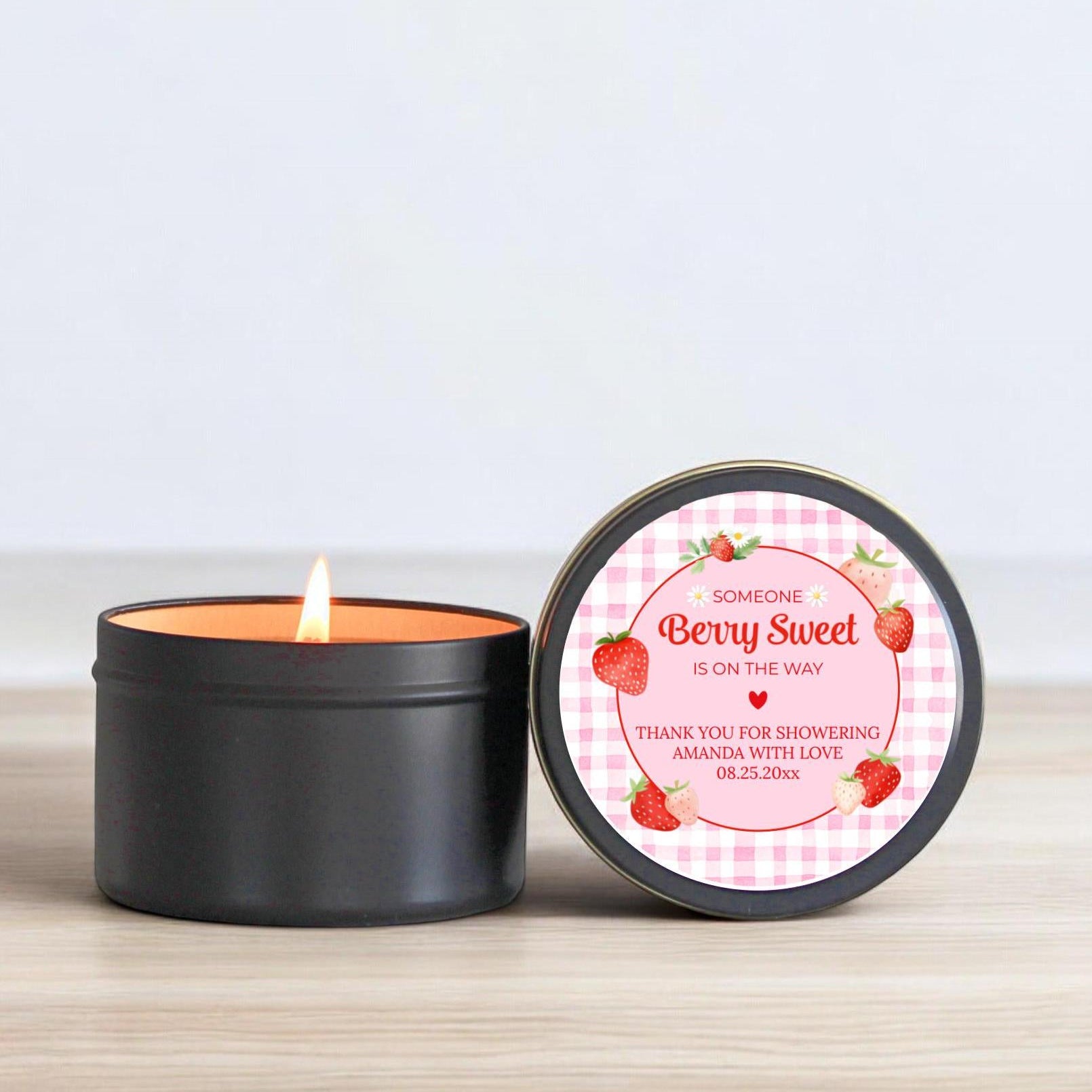 Someone Berry Sweet Is On The Way – Baby Shower Candle Tins - Set Of 10 - The Dancing Wick