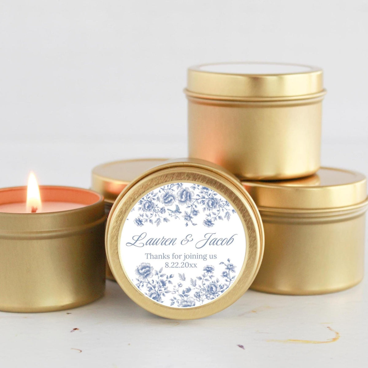 Something Blue Before I Do Tins - Set of 10 - The Dancing Wick
