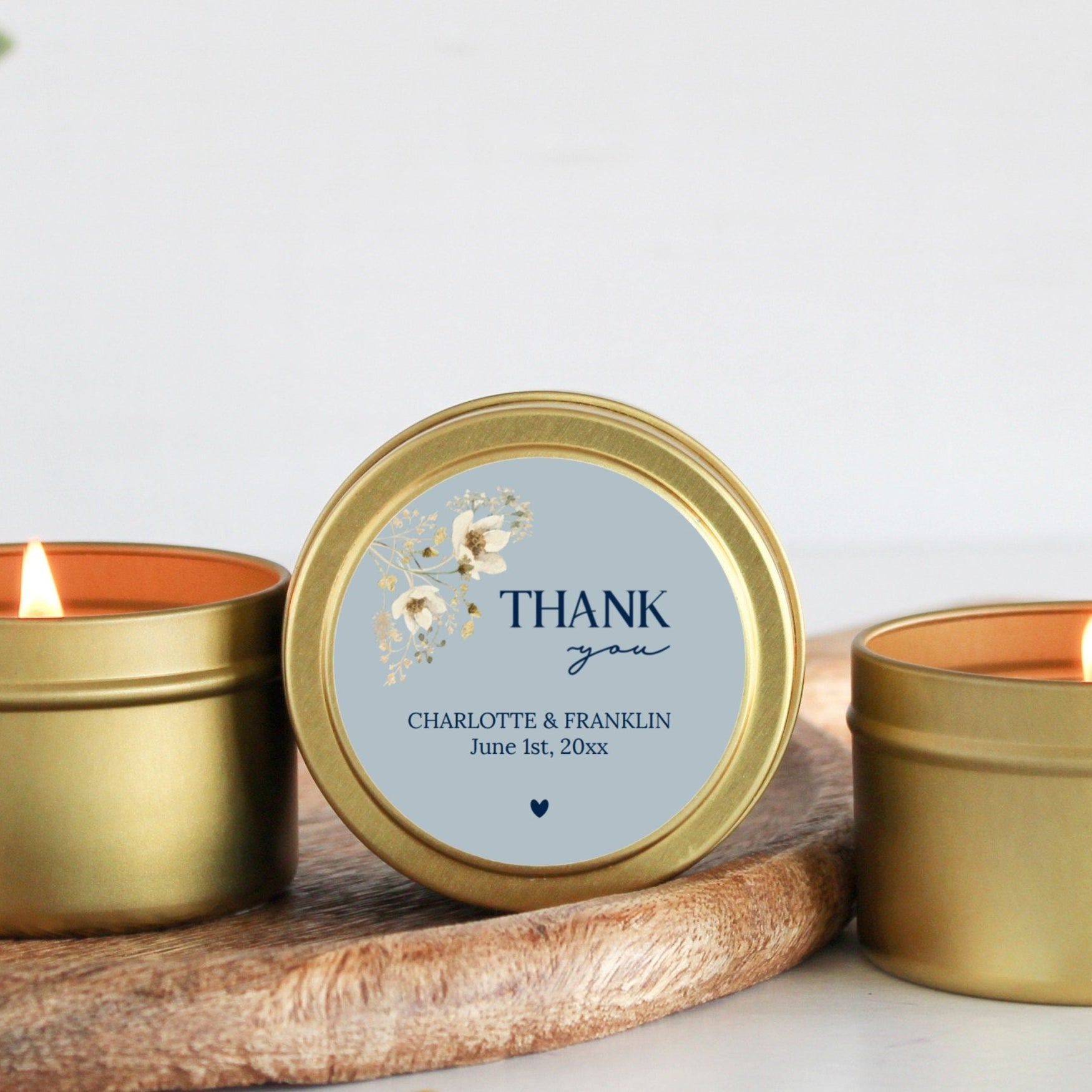 Something Blue Tins - Set Of 10 - The Dancing Wick