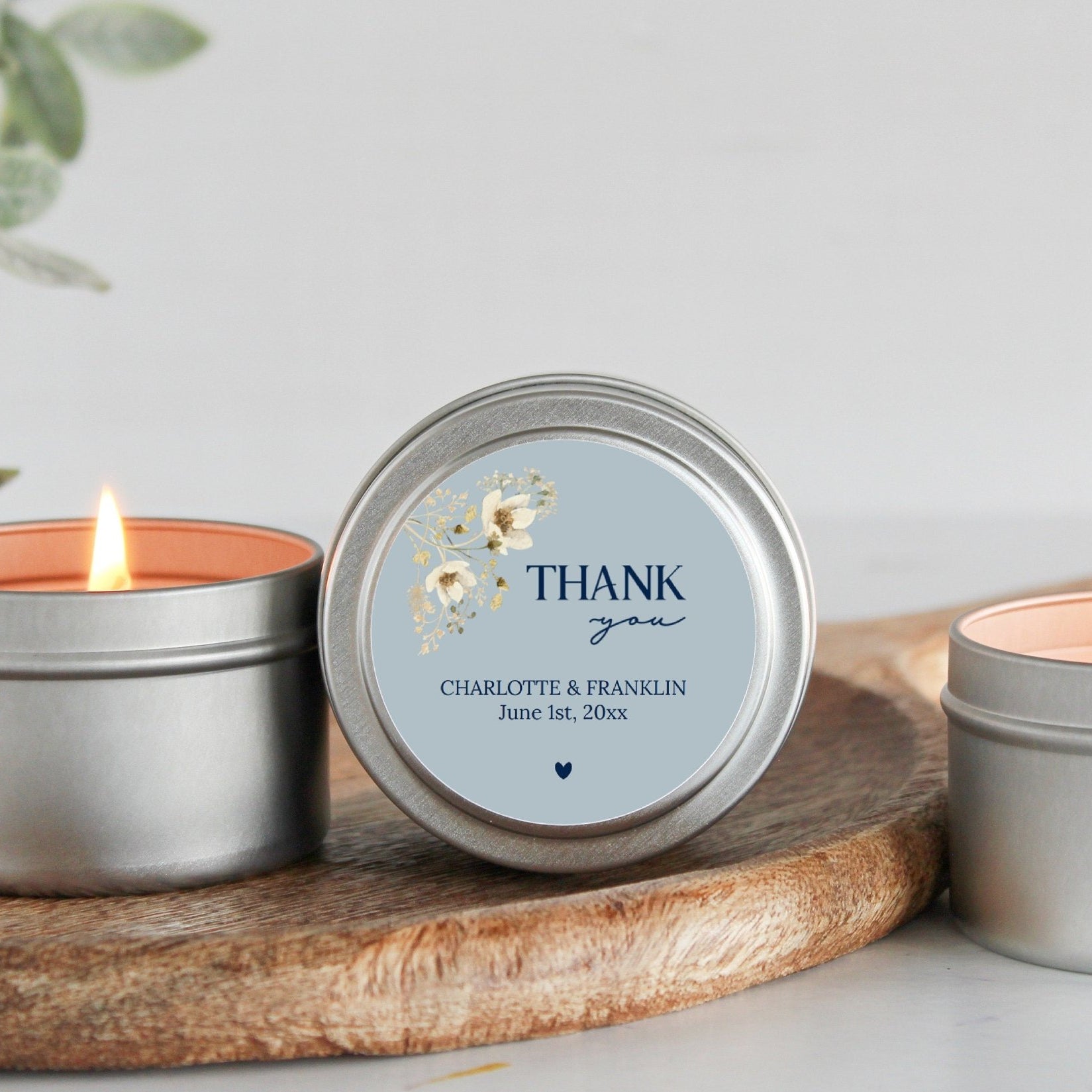 Something Blue Tins - Set Of 10 - The Dancing Wick