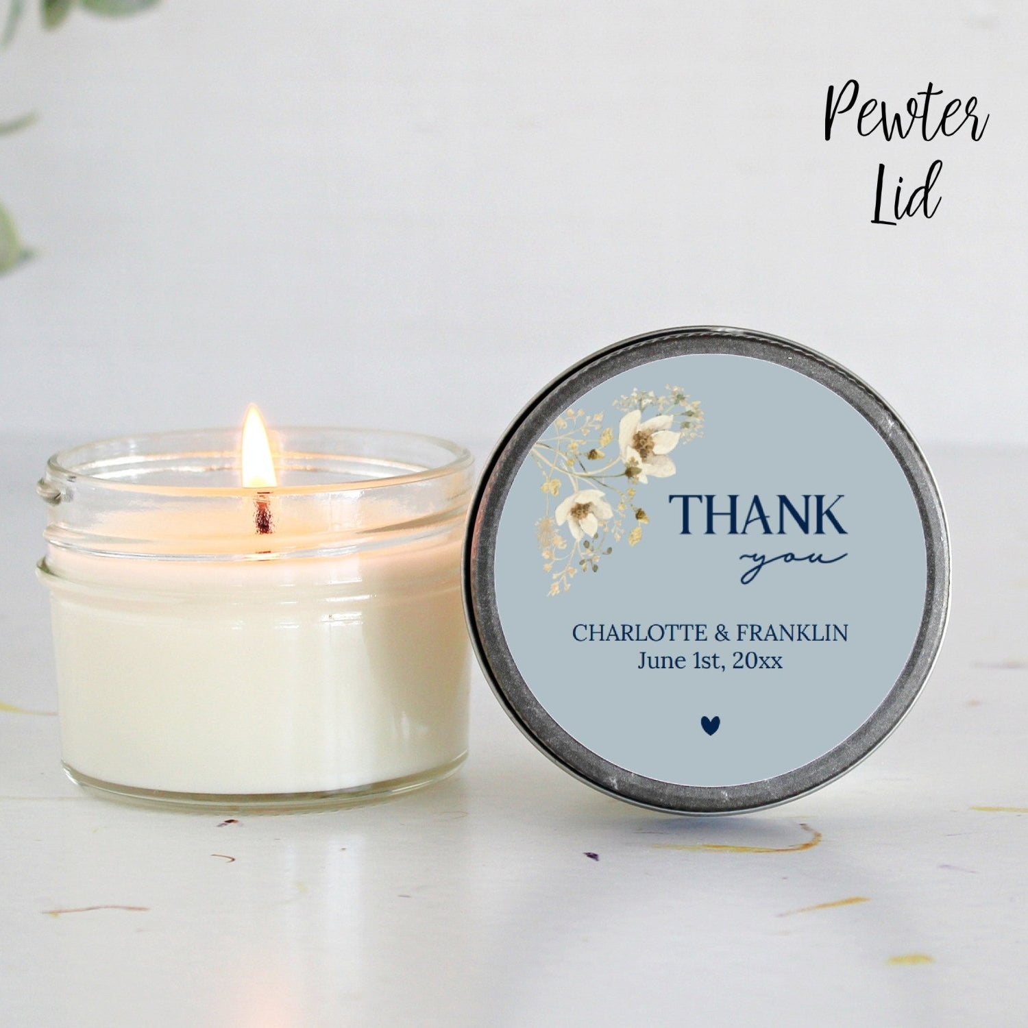 Something Blue Wildflower Favors - The Dancing Wick
