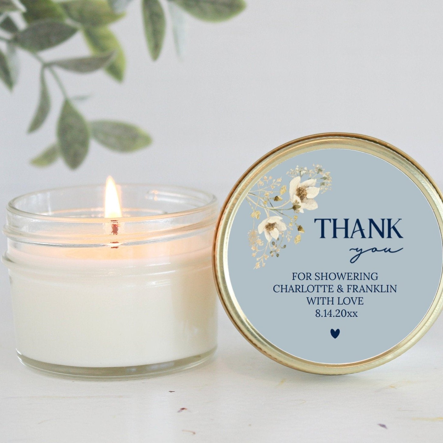 Something Blue Wildflower Favors - The Dancing Wick